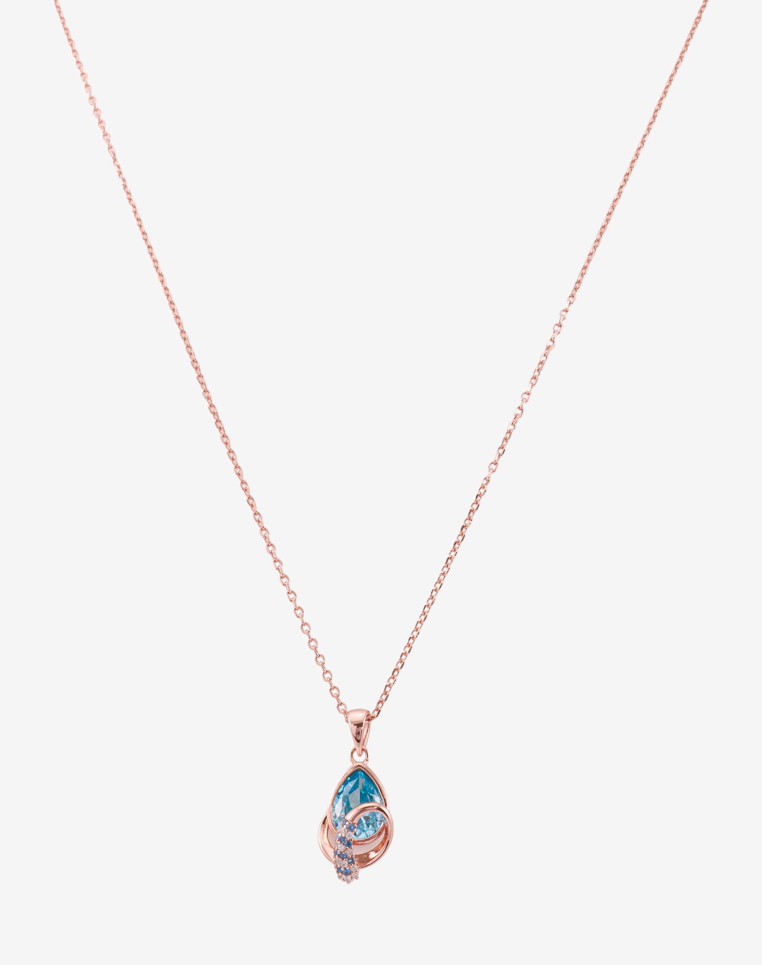 Rose Aqua Veil Pendant Chain