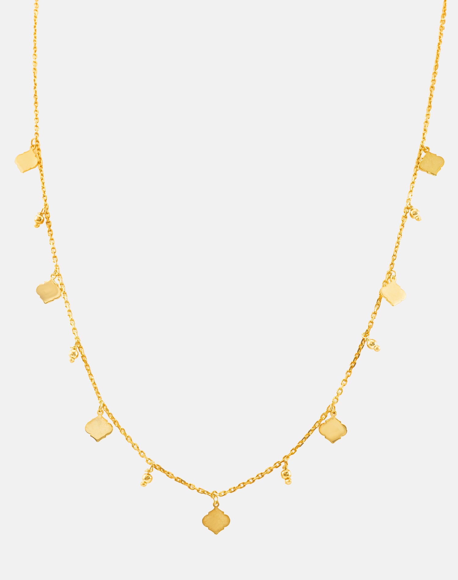 Gold Aura Charm Pendant Chain