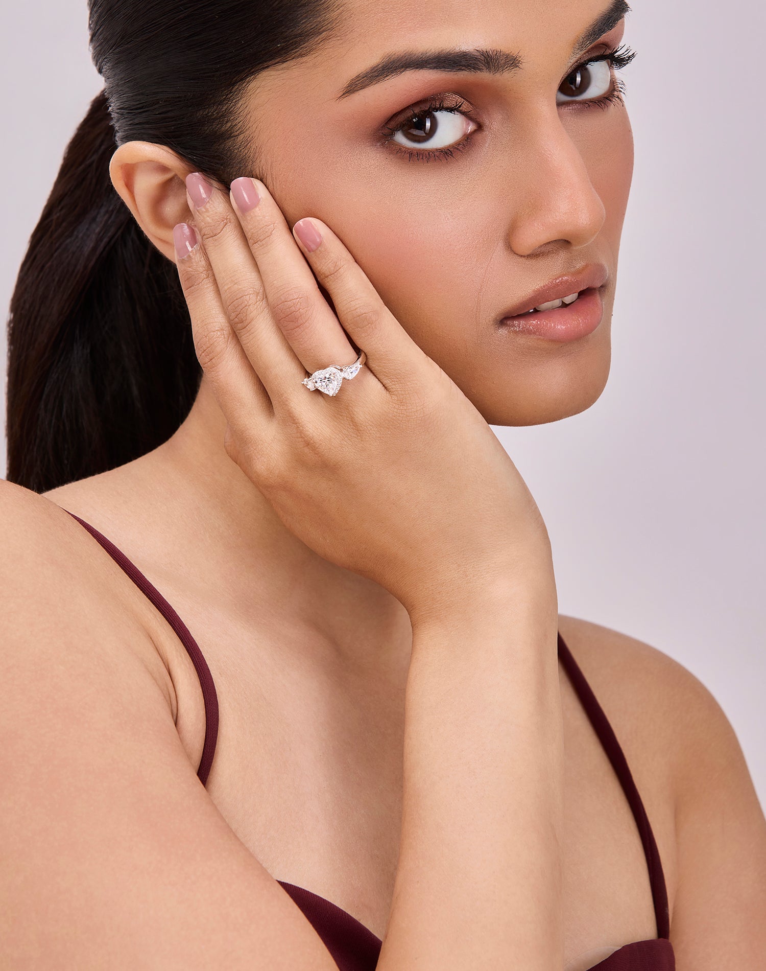 Silver Signature Heart Solitaire Ring