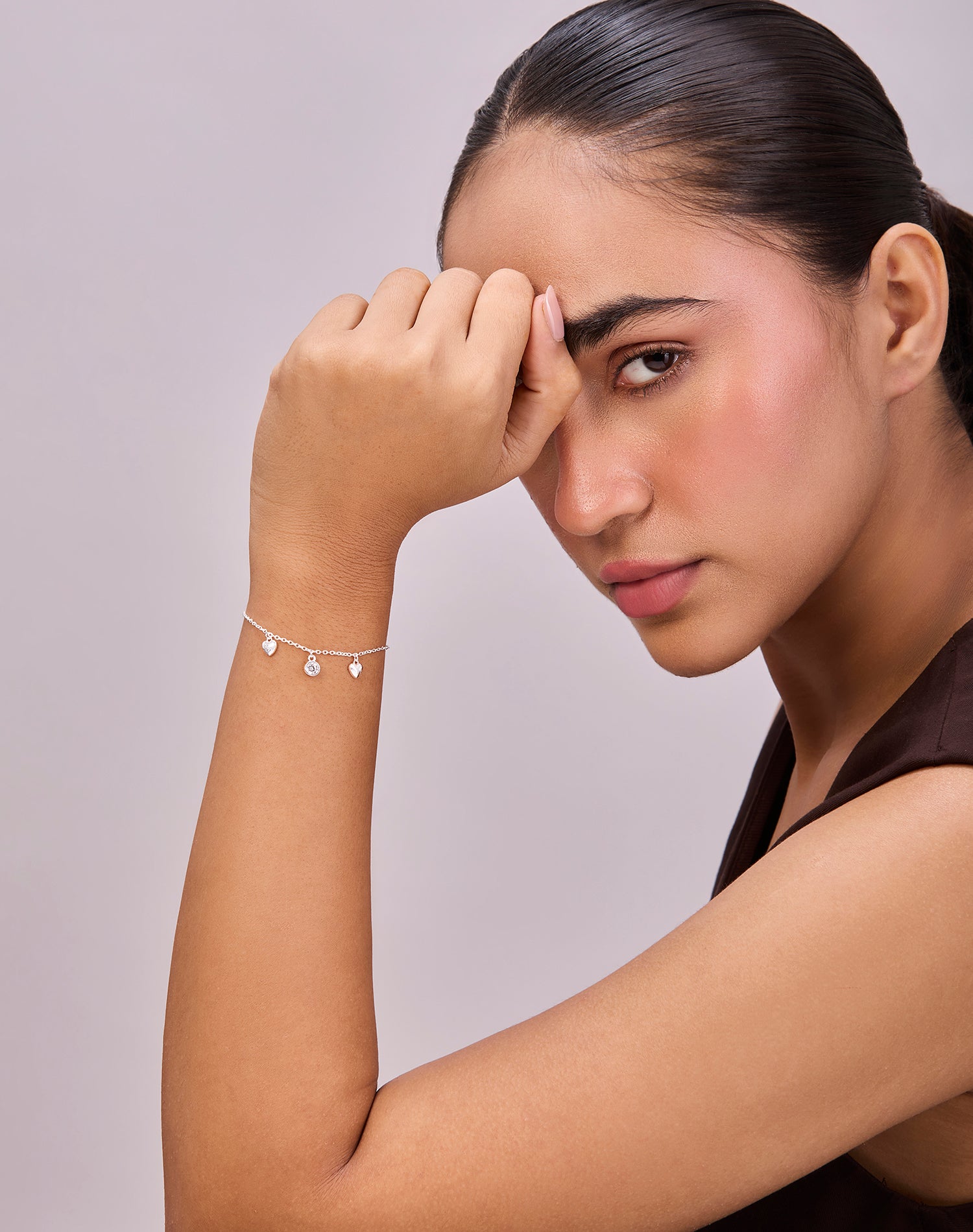 Silver Love at First Charm Bracelet