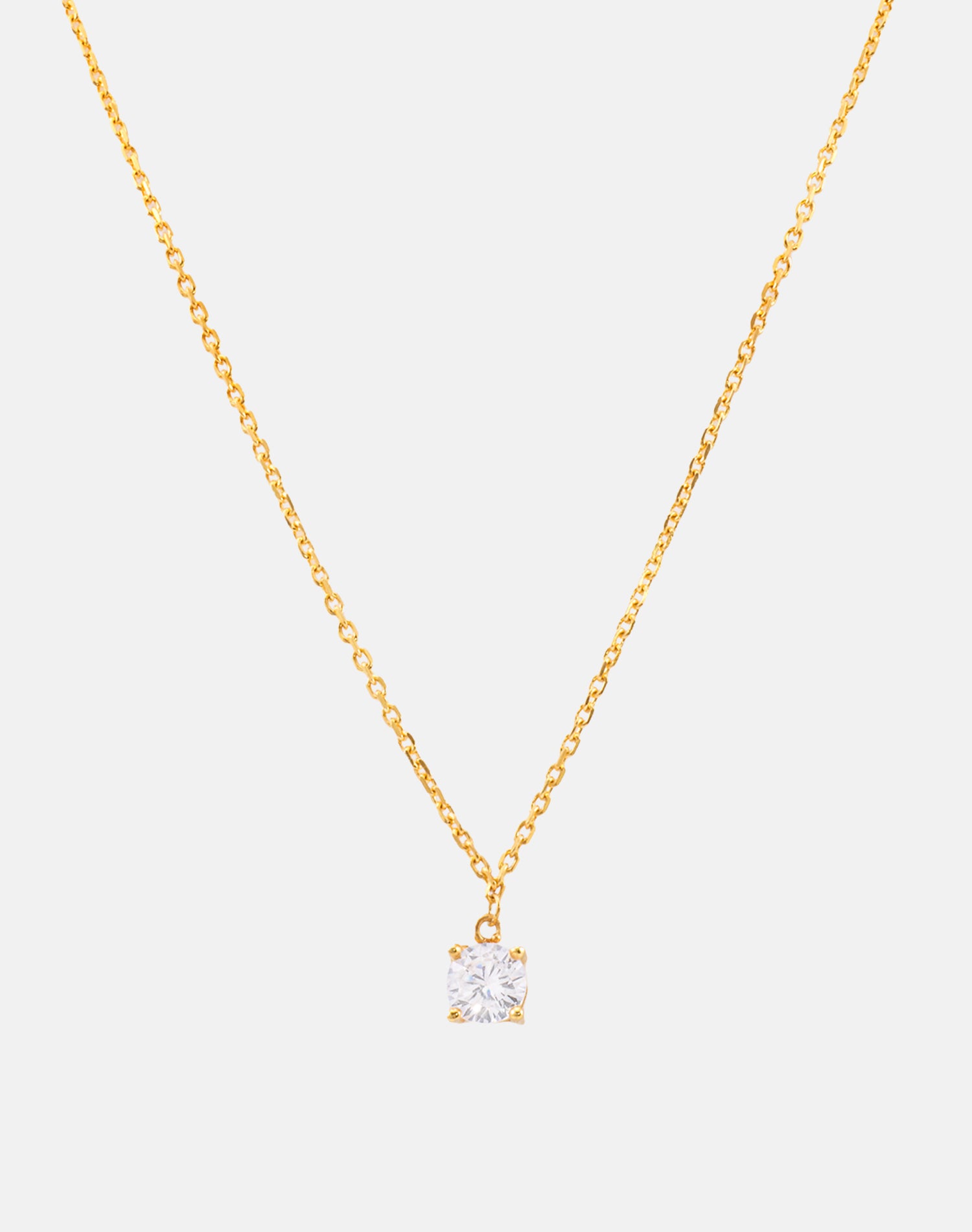 Gold Timeless Solitaire Pendant Chain