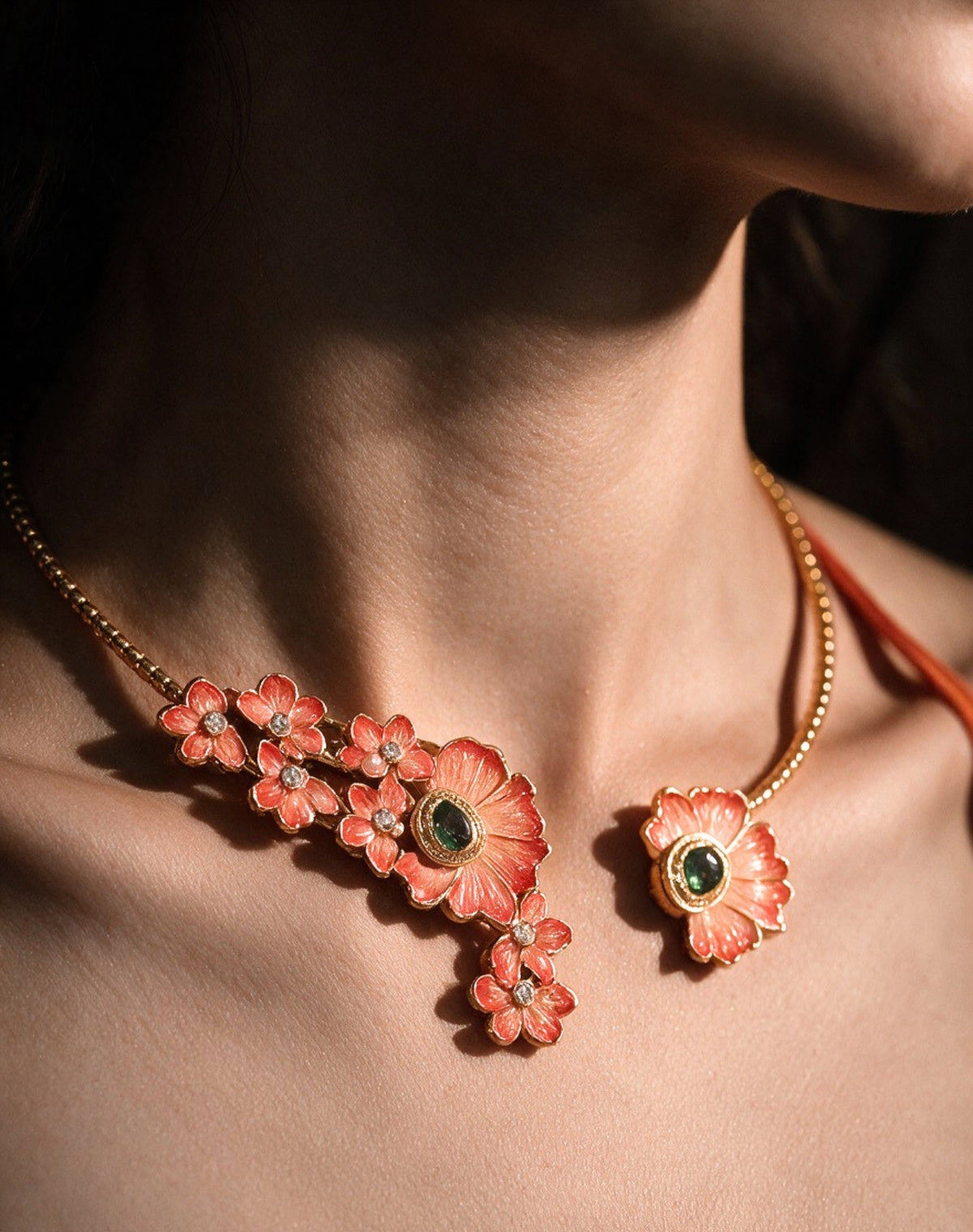 Enchanted Bloom Statement Necklace Set