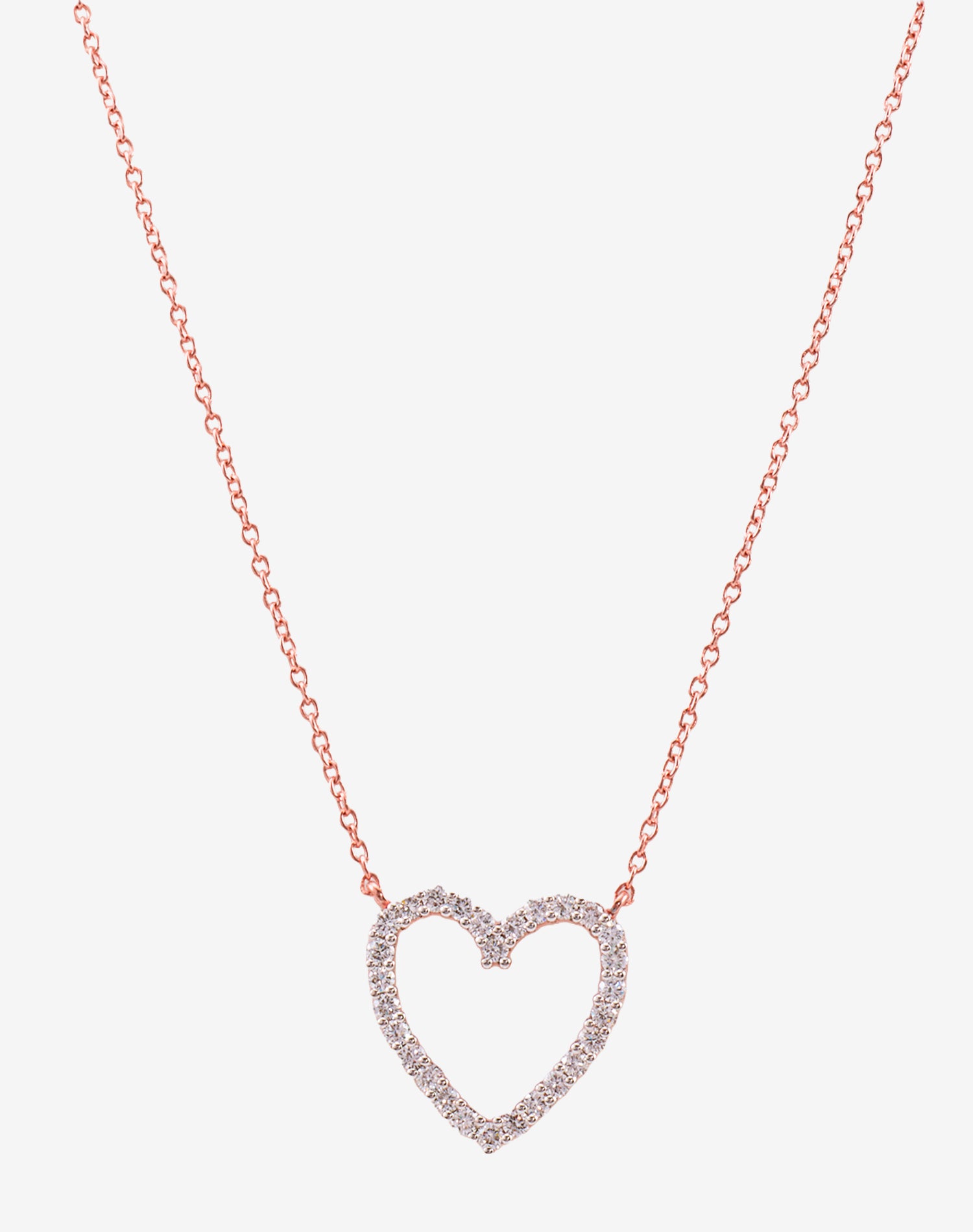 Rose Love Line Lab Grown Diamond Pendant Chain