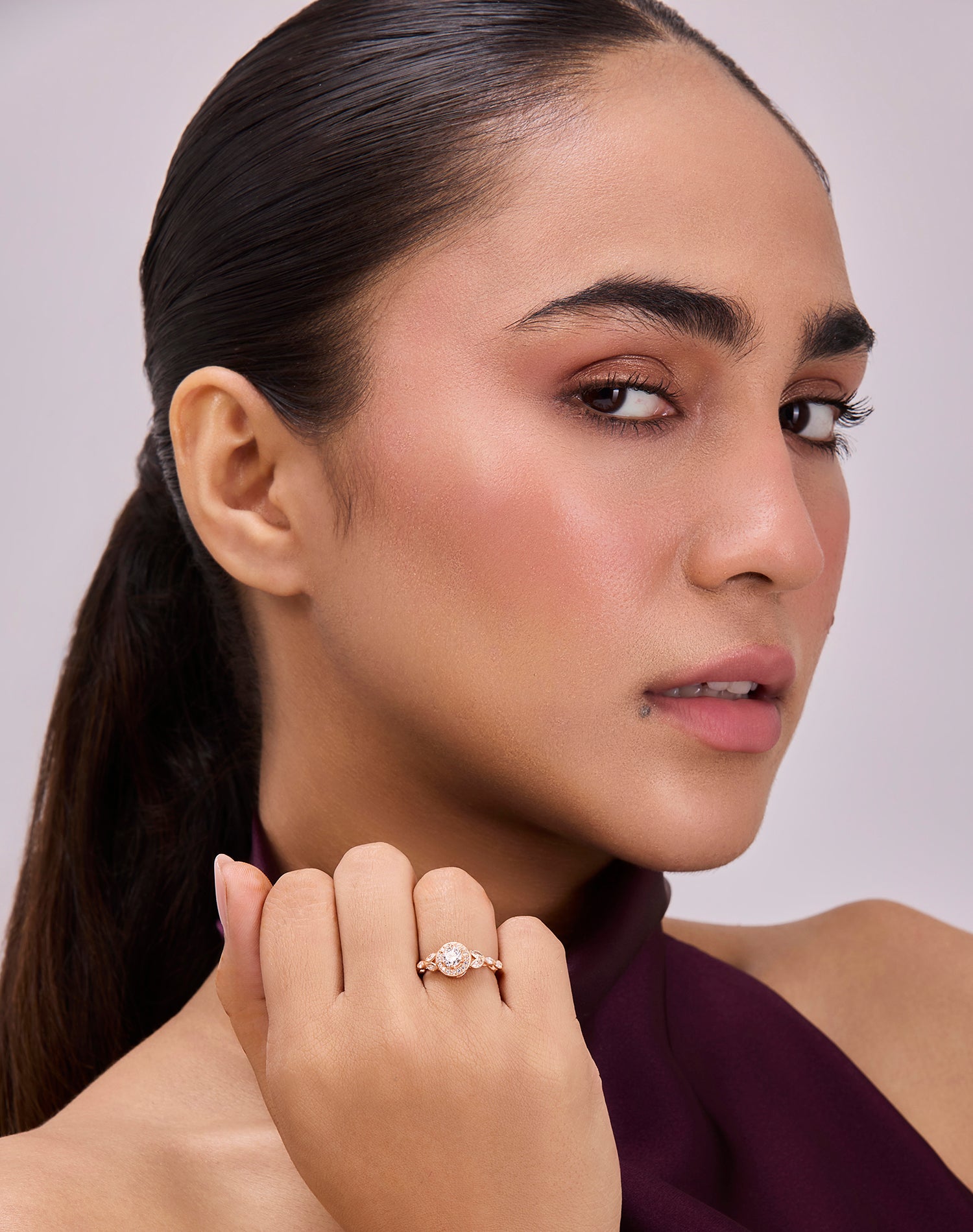 Rose Blush Solitaire Ring
