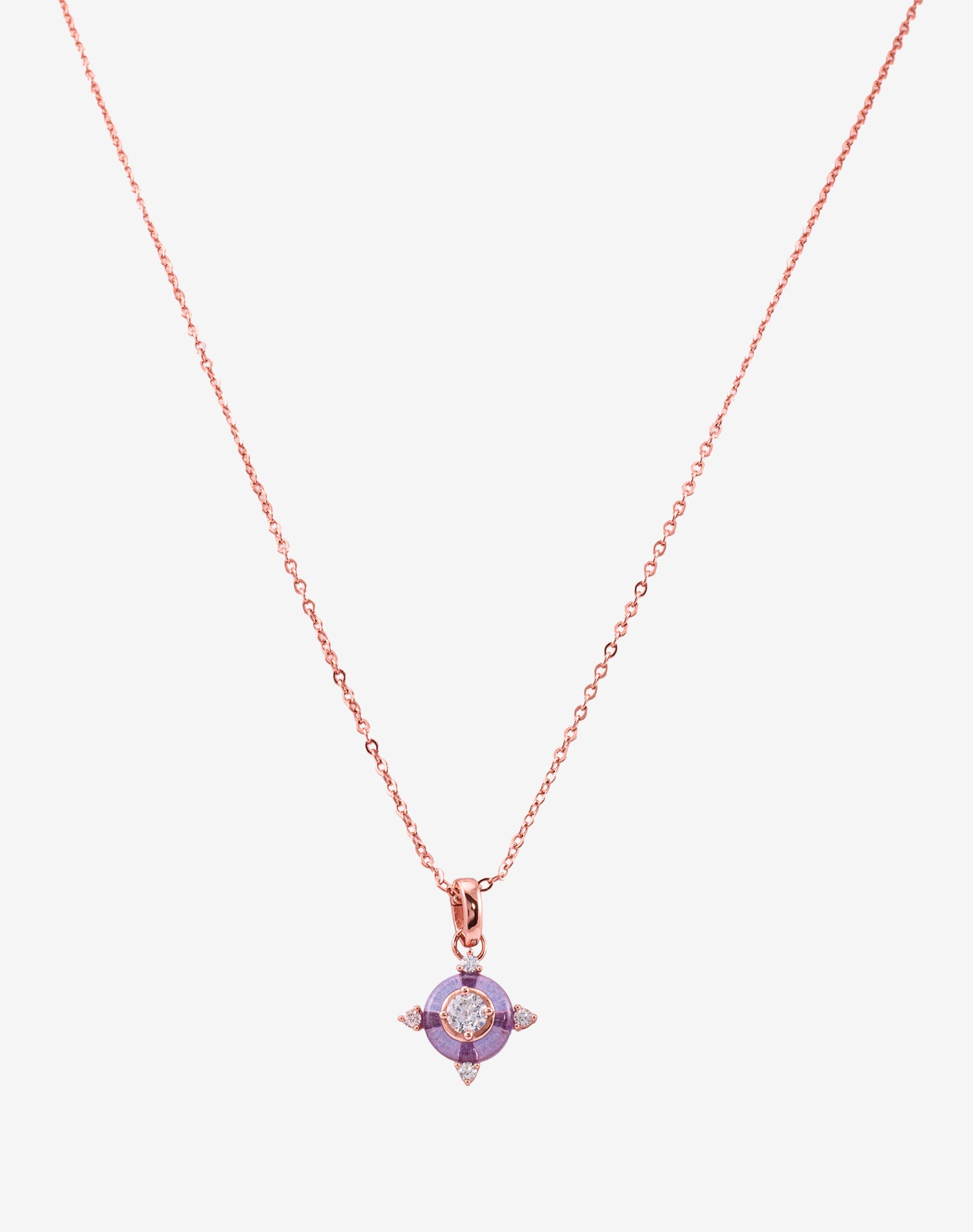 Rose Violet Lumina Pendant Chain