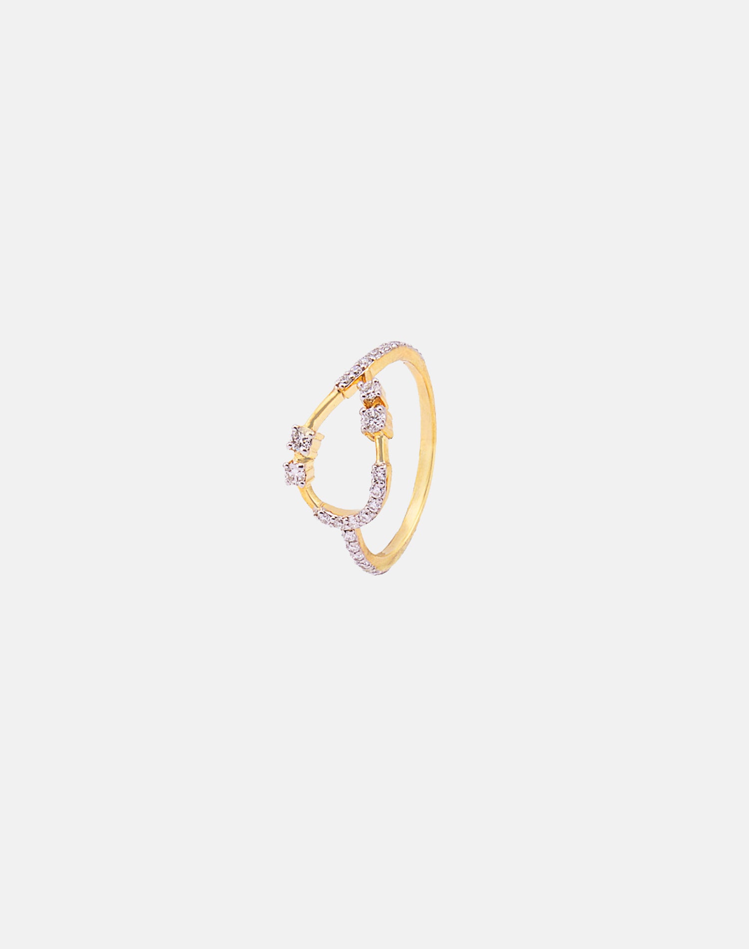 Gold Veil Loop Lab Grown Diamond Ring