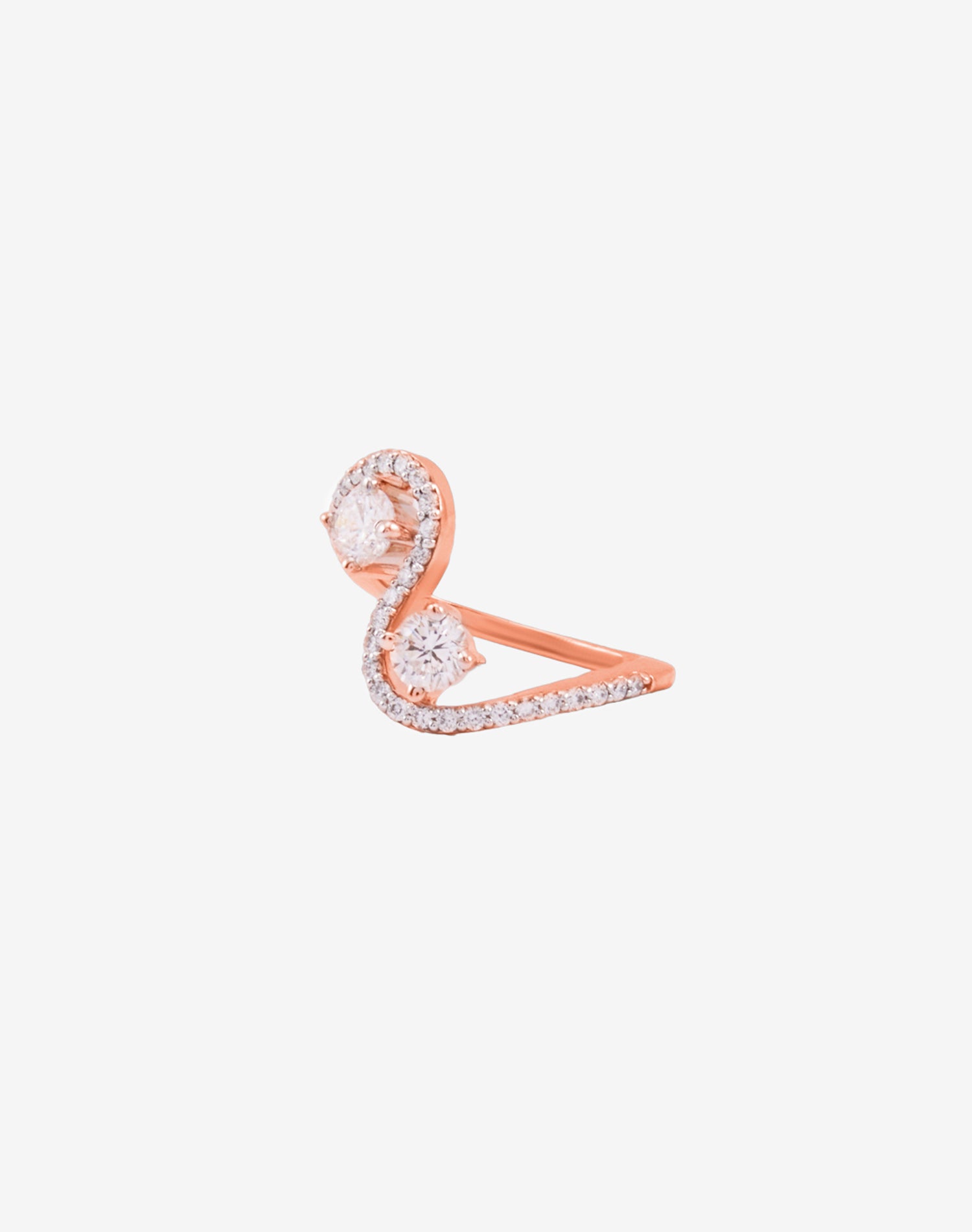 Rose You and I Solitaire Lab Grown Diamond Ring