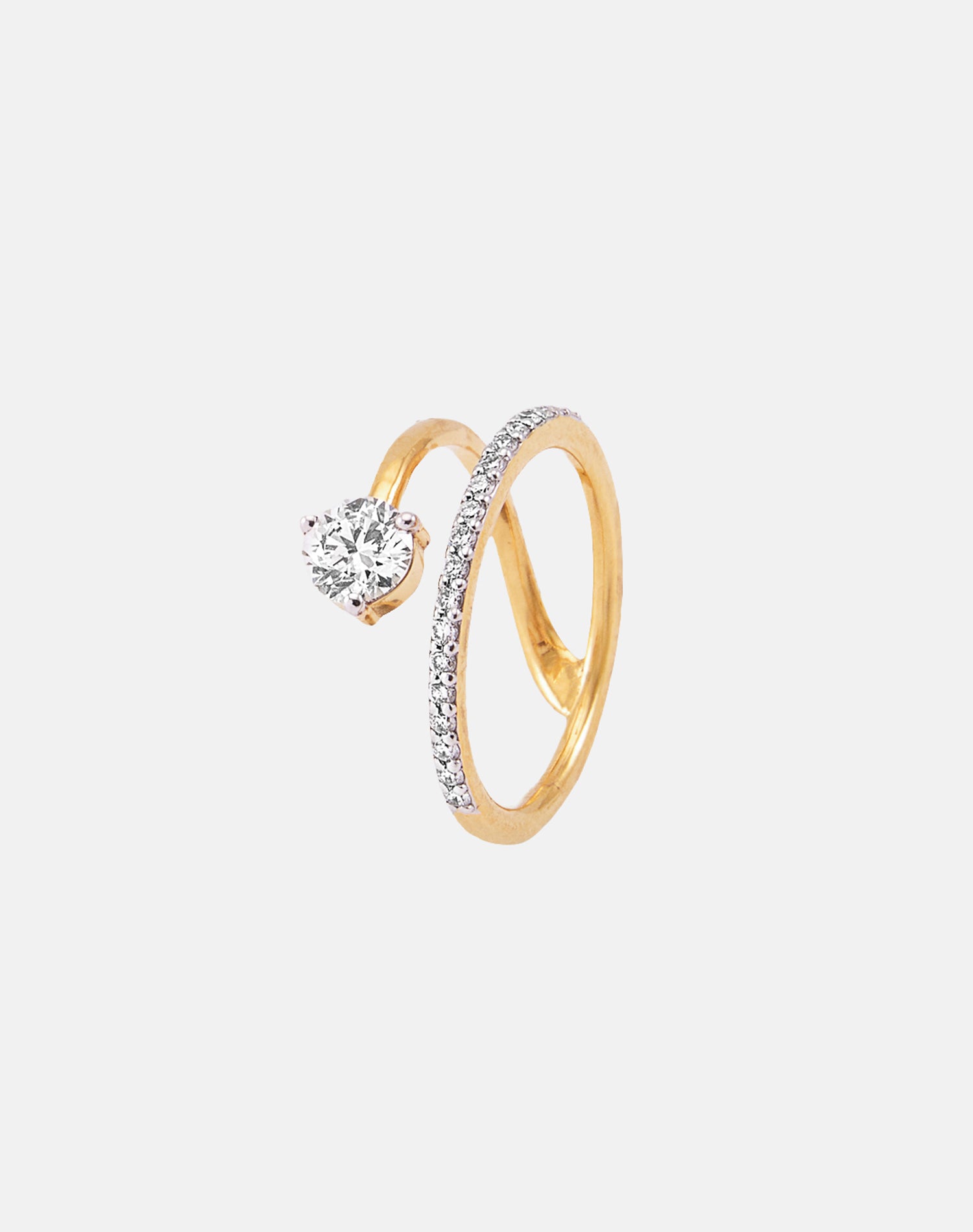 Gold Endless Us Solitaire Lab Grown Diamond Ring