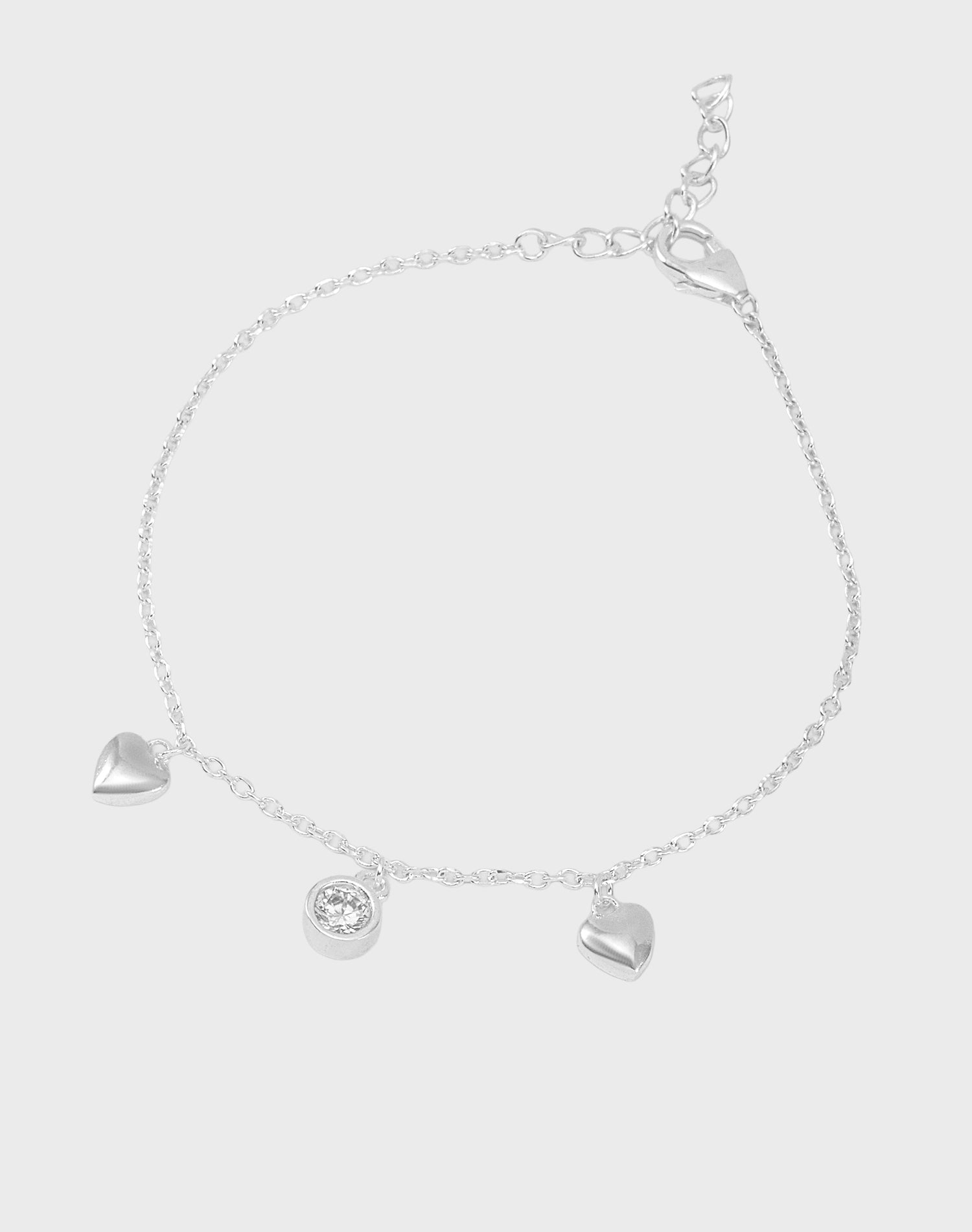 Silver Love at First Charm Bracelet