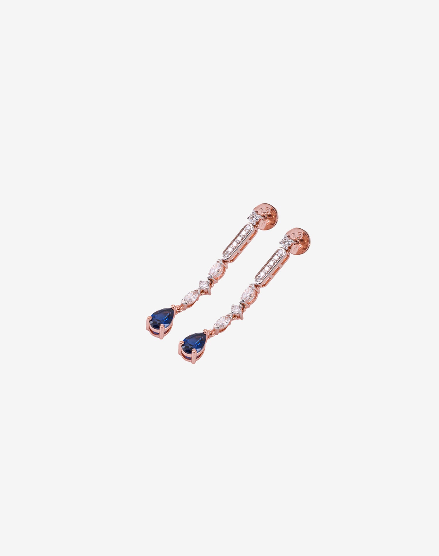 Rose Twilight Blue Lab Grown Diamonds Earrings