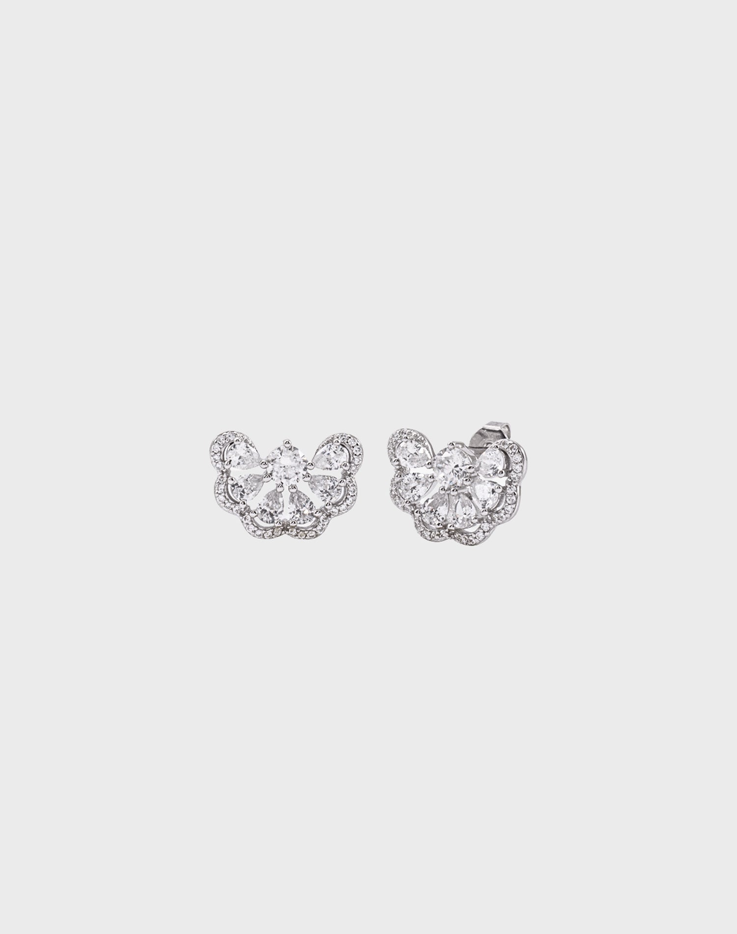 Silver Luminous Cluster Earring