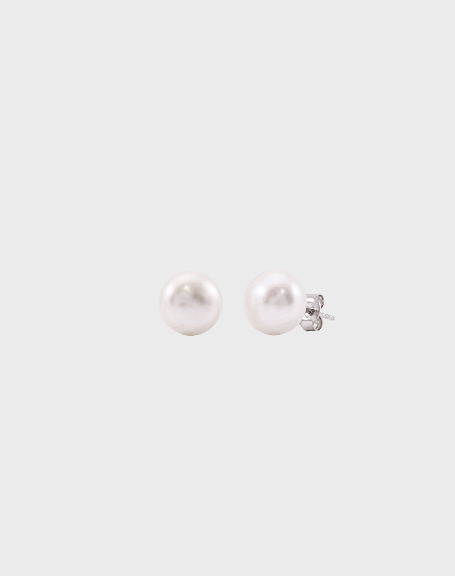 Silver Forever Pearl Stud Earrings