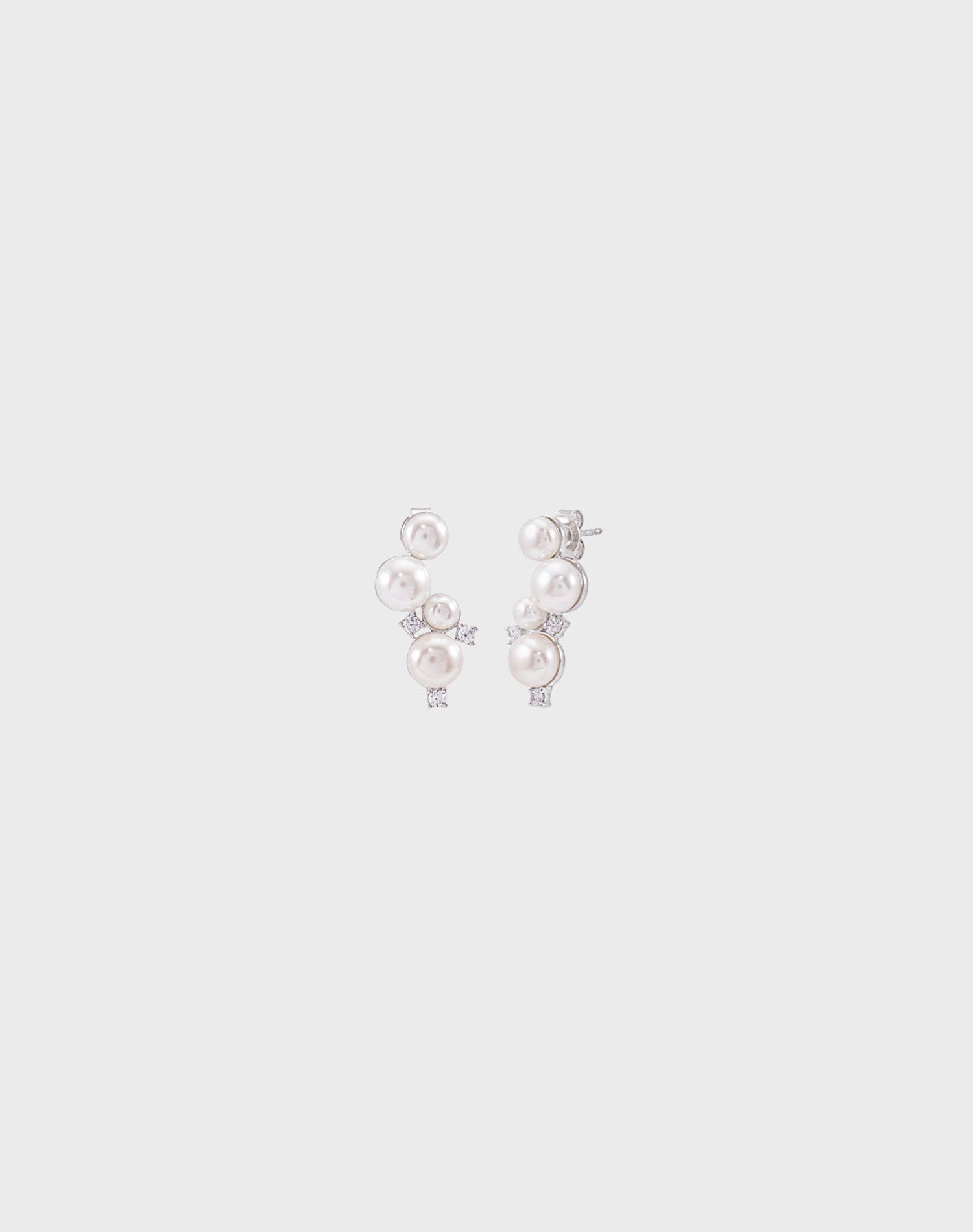 Silver Harmony Pearl Earrings