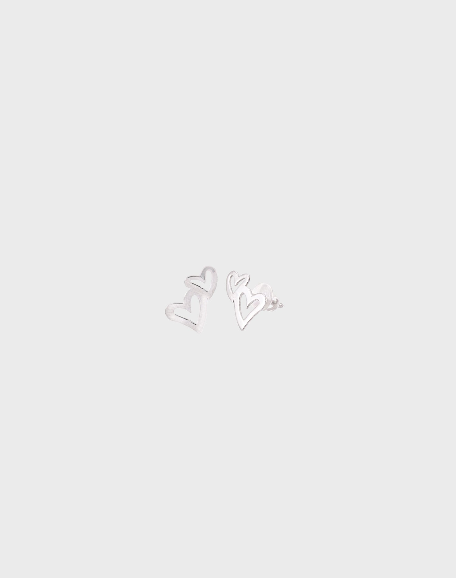 Silver Heart Is Yours Stud Earrings