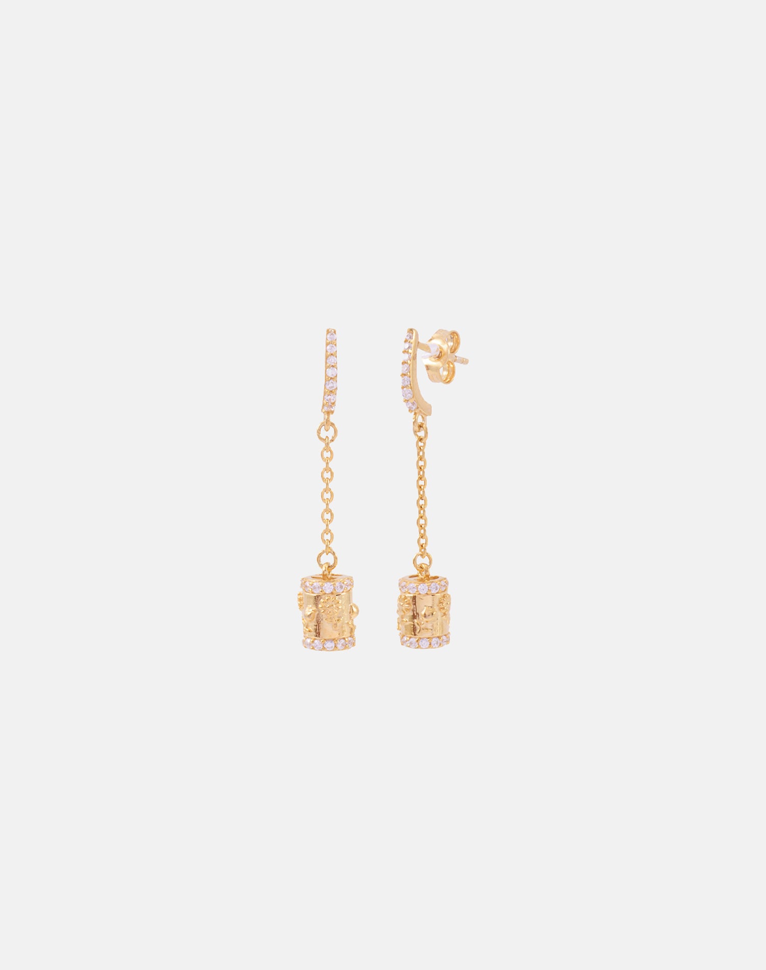 Gold Sculpted Light Earrings
