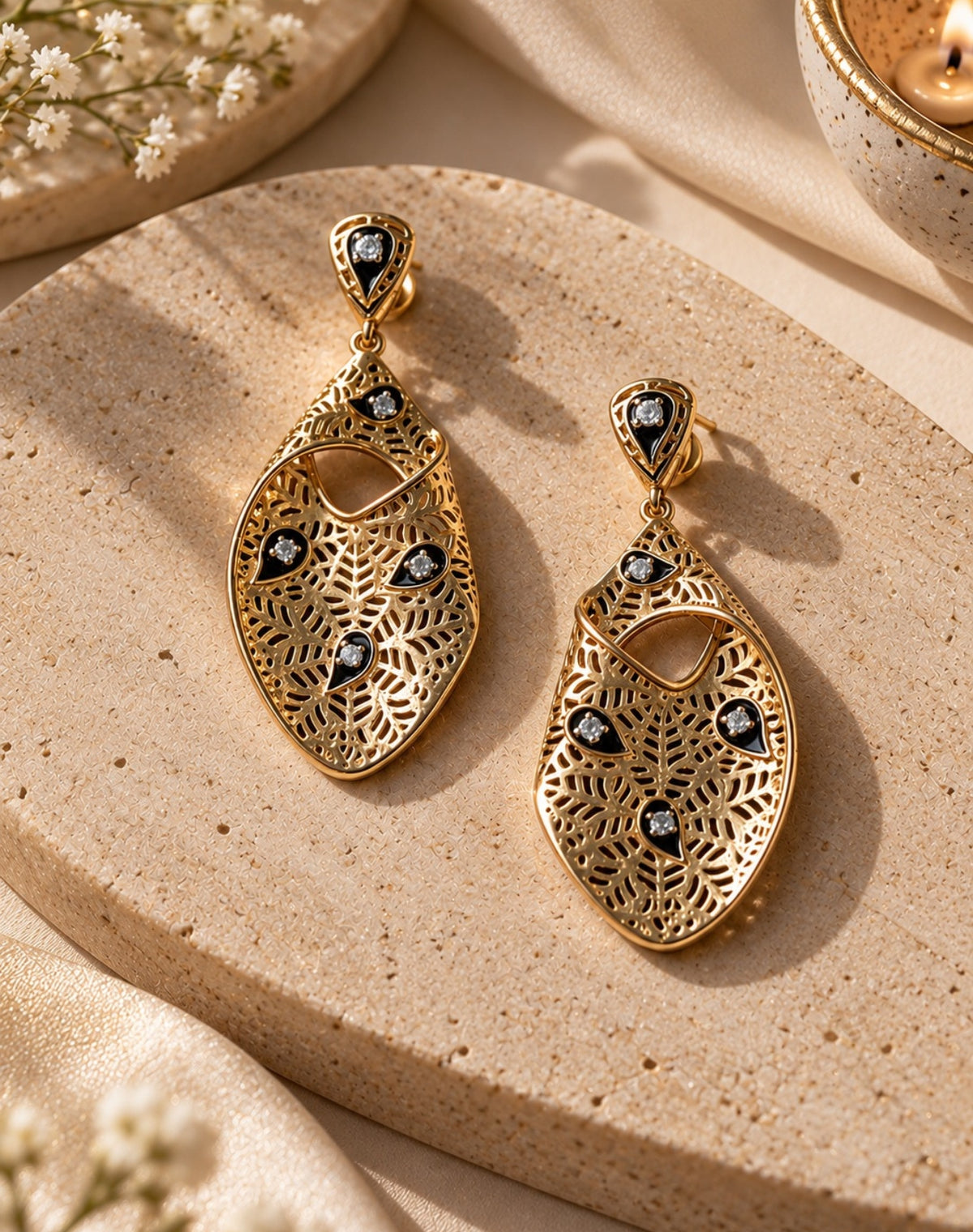 Midnight Noir Statement Earrings