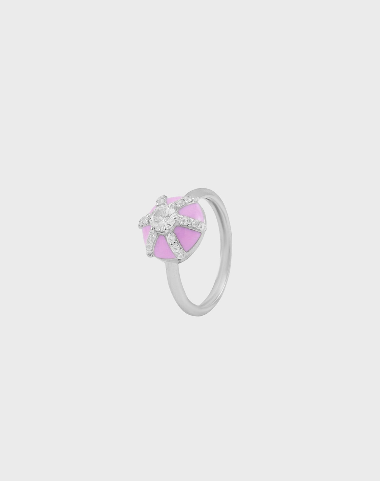 Silver Cosmic Candy Enamel Ring