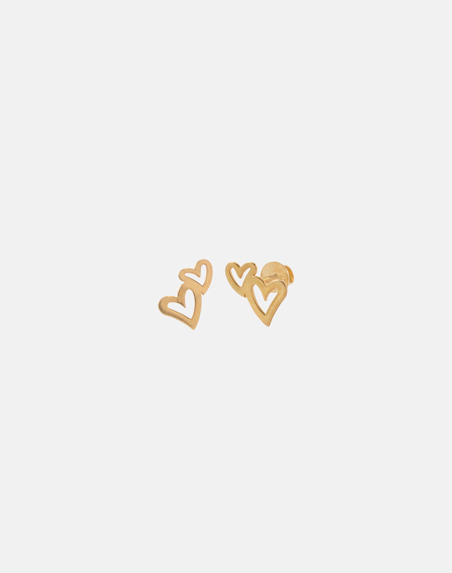 Gold Heart Is Yours Stud Earrings