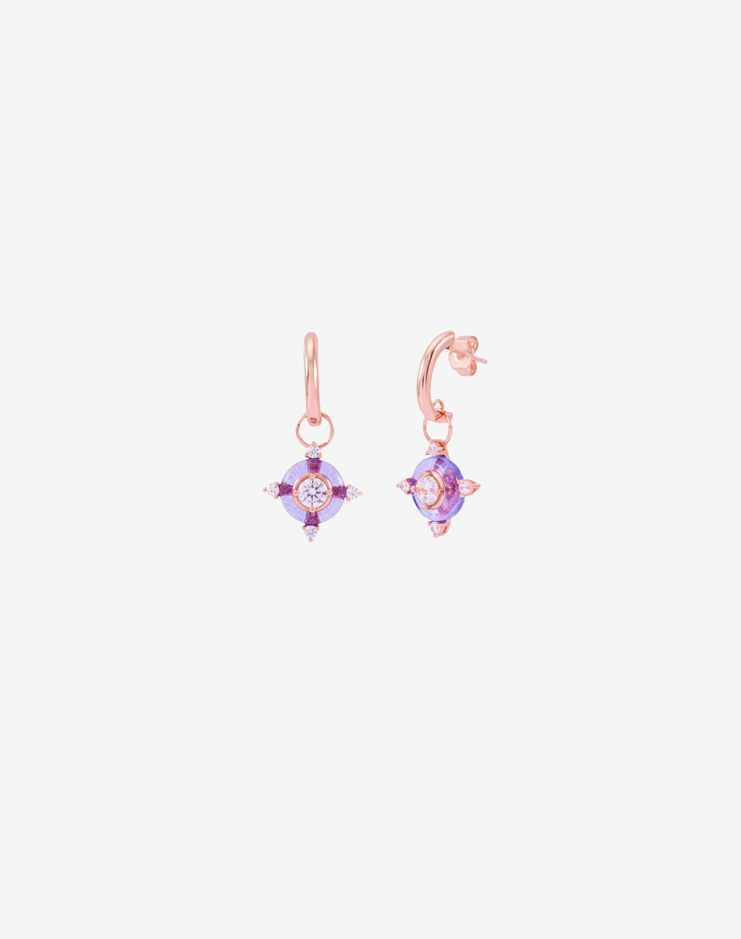Rose Violet Lumina Earrings