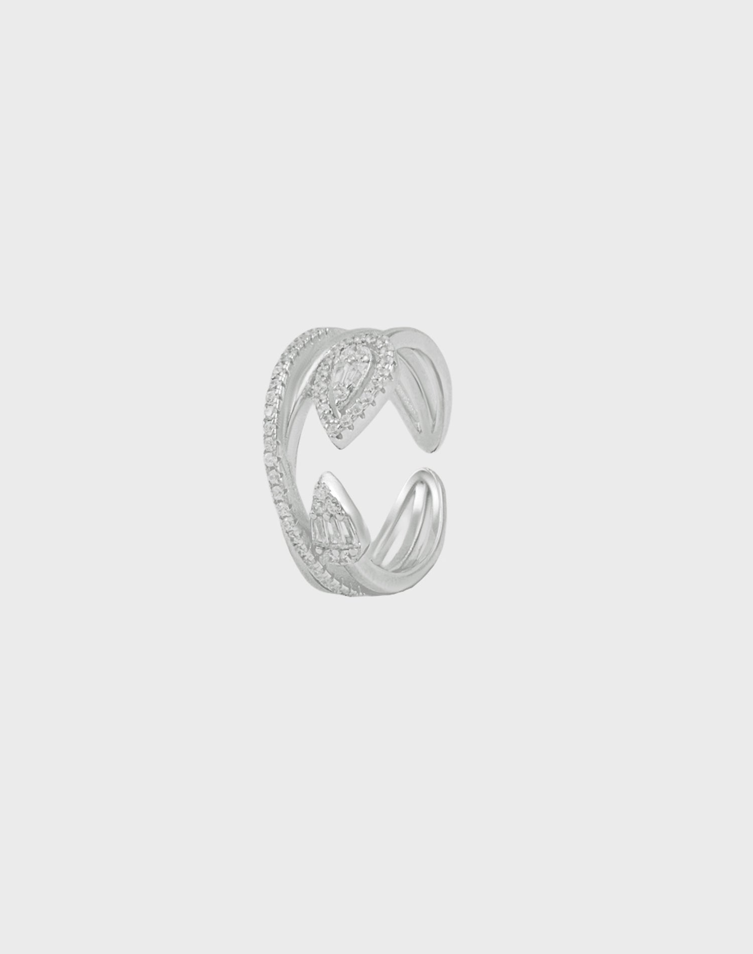 Silver Teardrop Harmony Ring