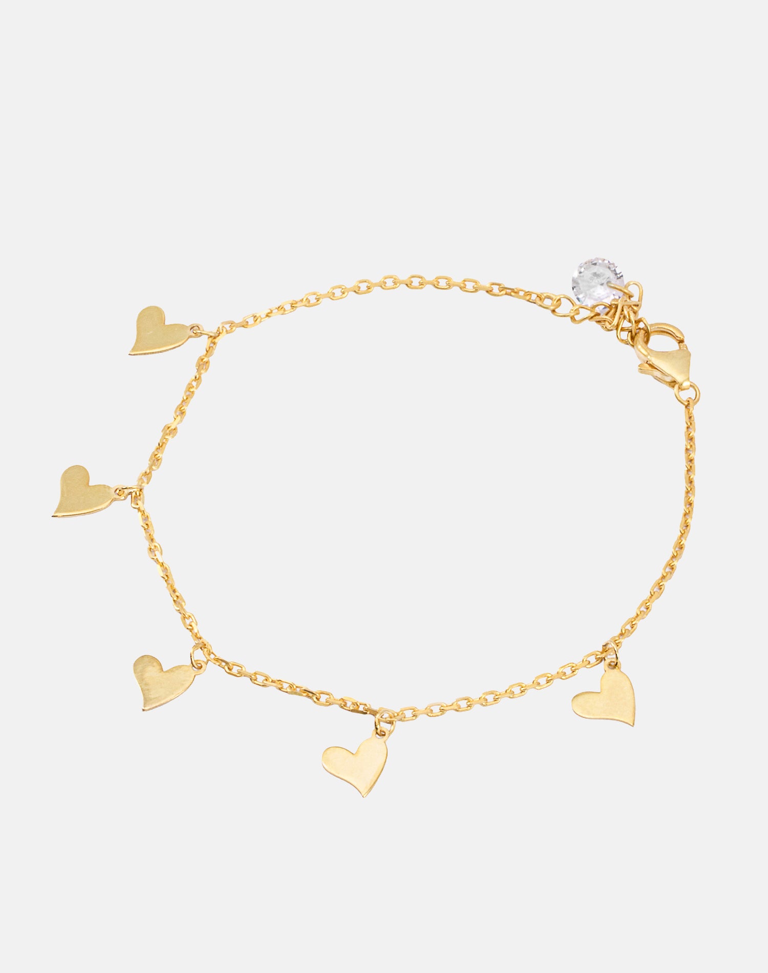 Gold Falling In Love Charm Bracelet