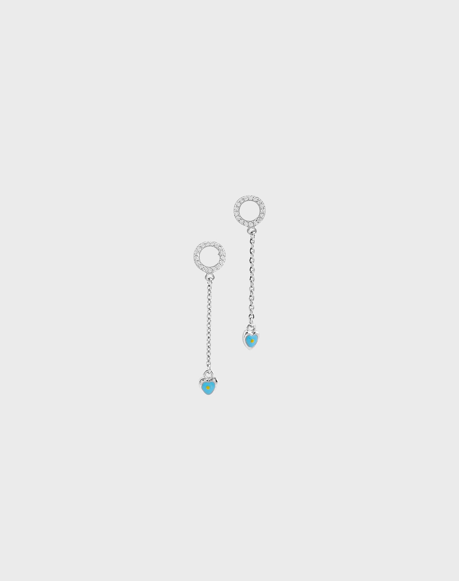 Silver Love Luck Enamel Pendant Set