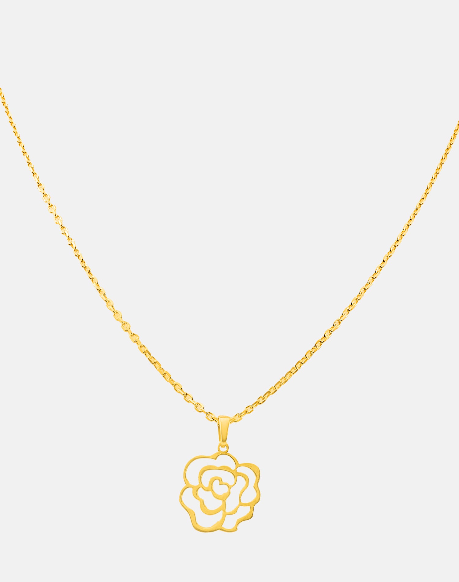 Gold Happy Rose Pendant Set