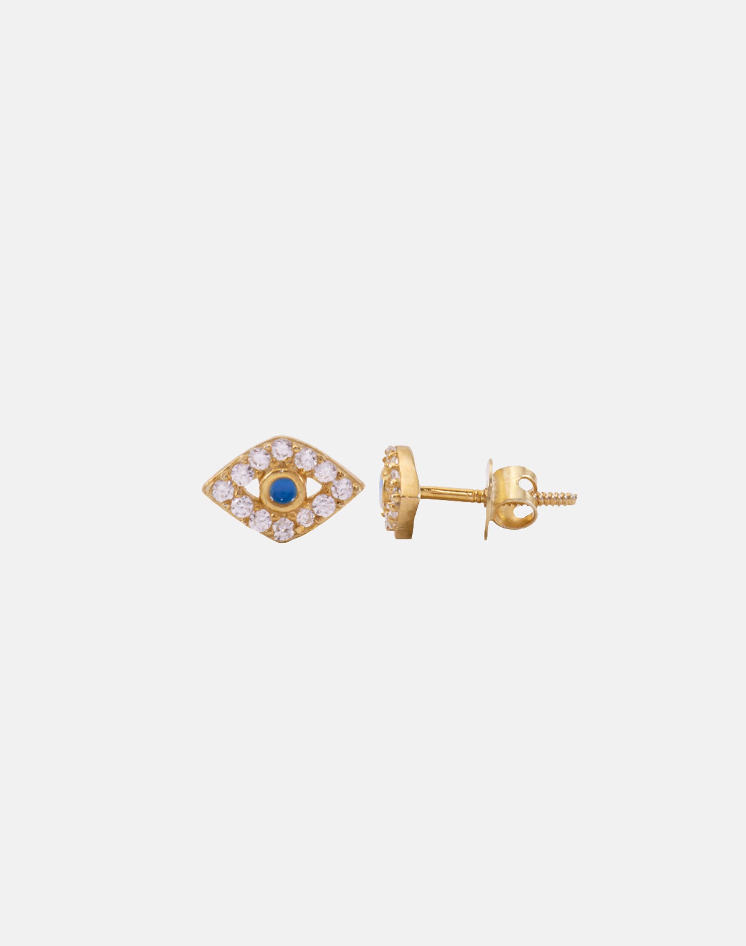Gold Evil Eye Stud Earrings