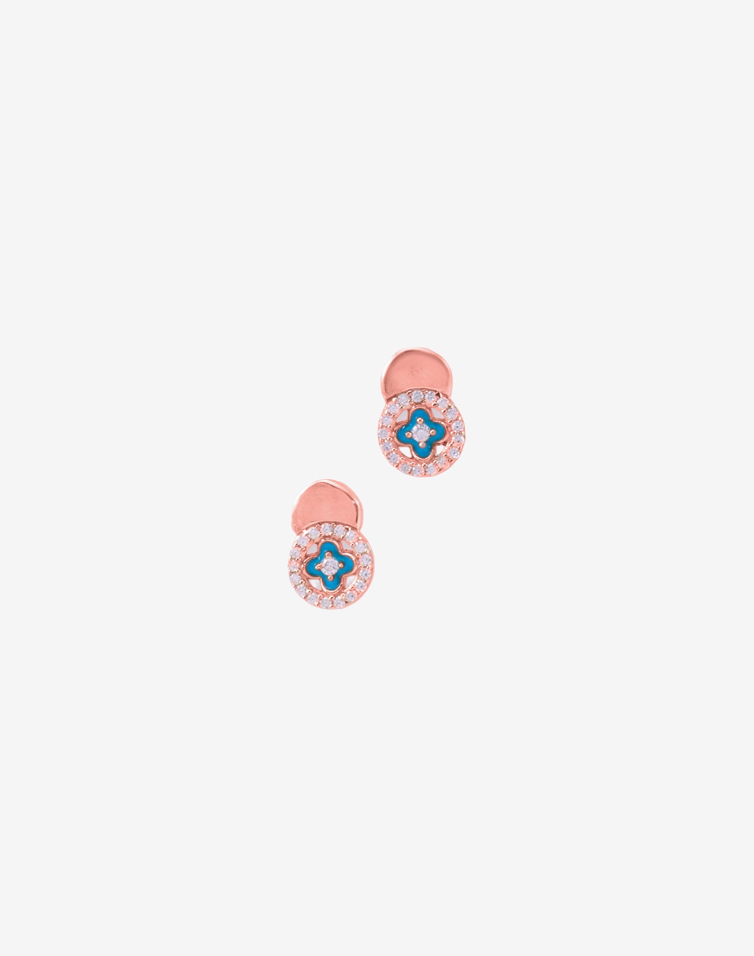Rose Clover Crush Enamel Pendant Set