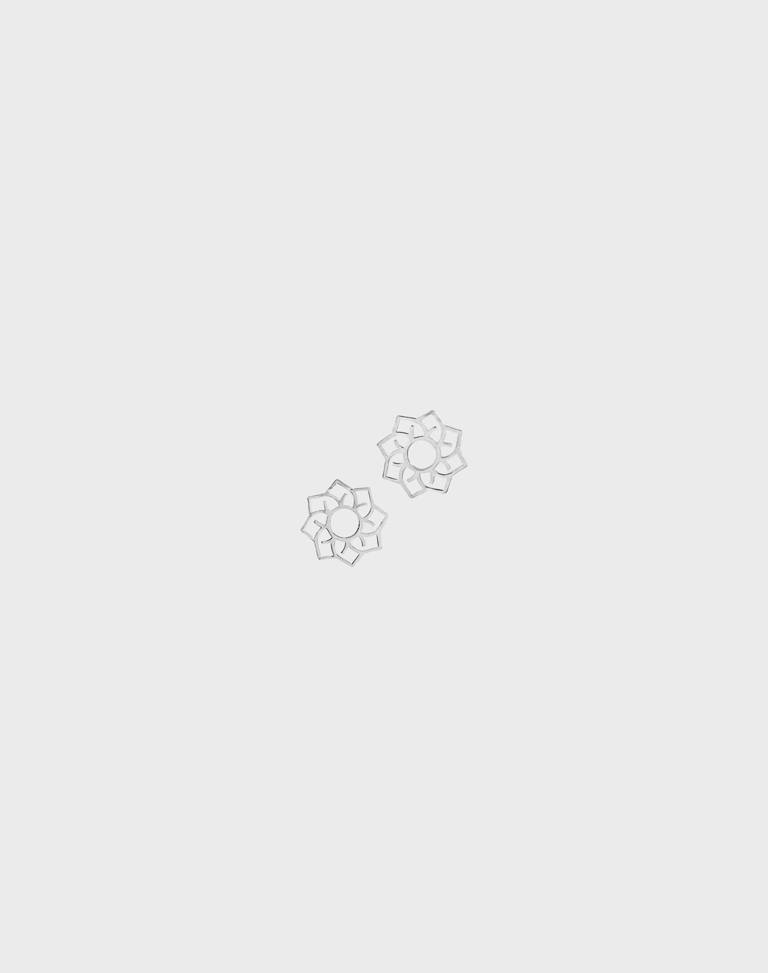 Silver Geo Bloom Pendant Set