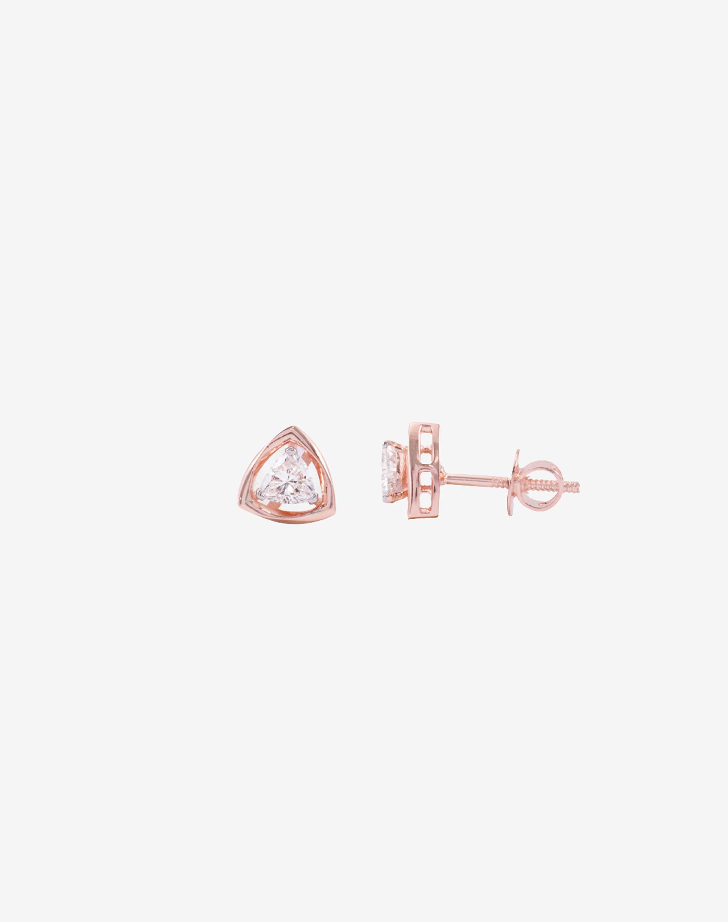 Rose Prismatic Lab Grown Diamond Stud Earrings