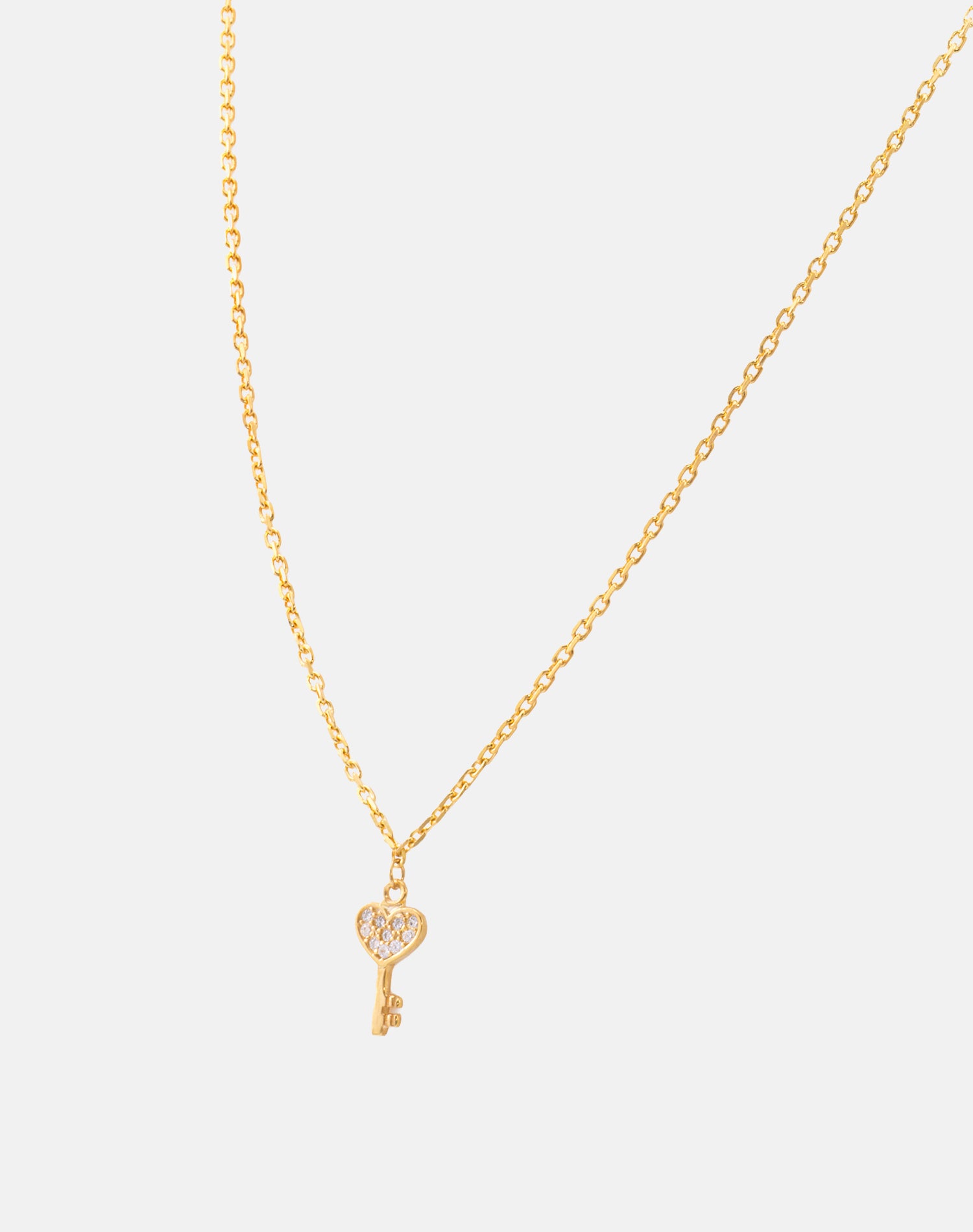 Gold Secret Key Pendant Chain