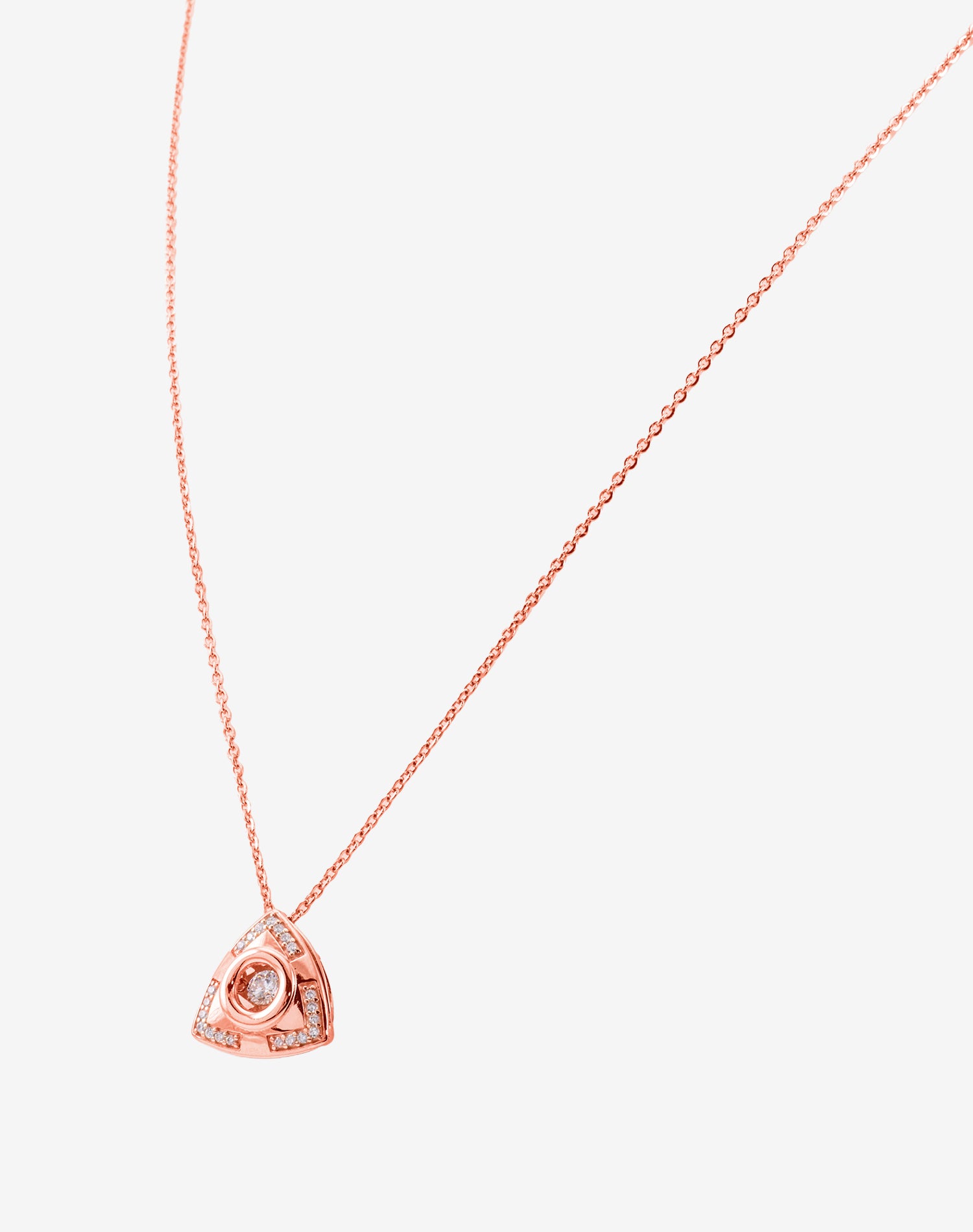 Rose Poise  Dancing Diamond Pendant Chain