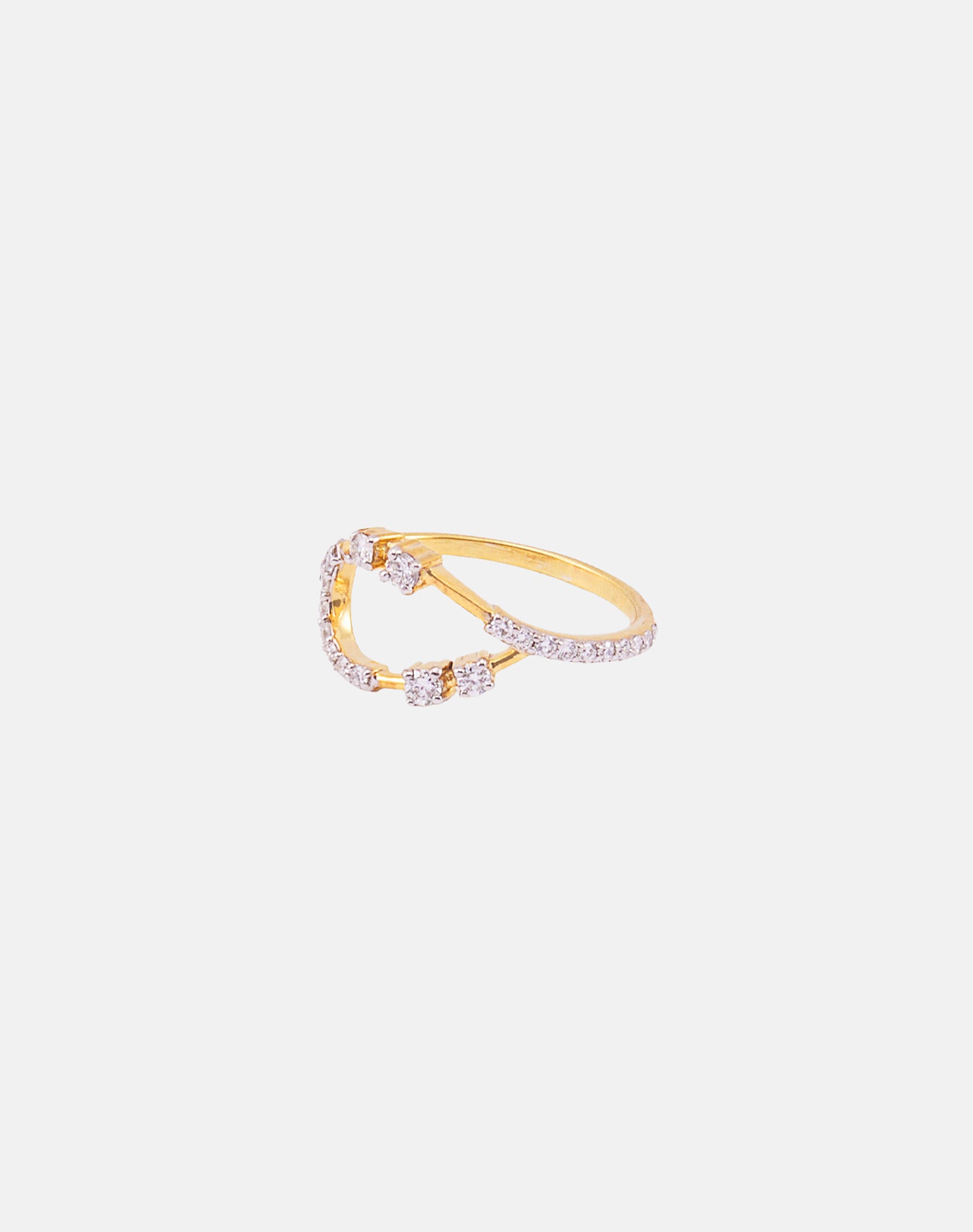 Gold Veil Loop Lab Grown Diamond Ring