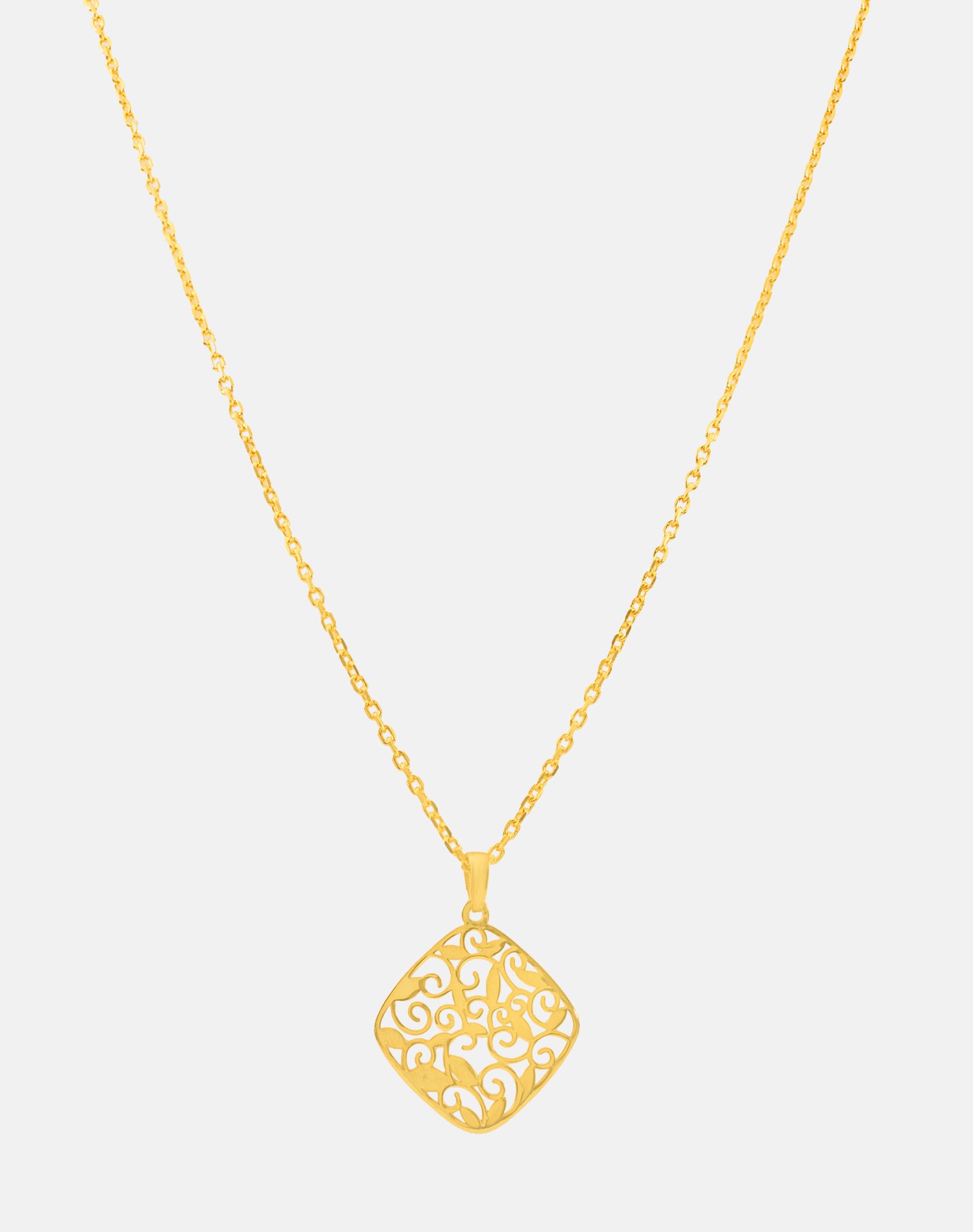 Gold Statement in Details Pendant Set