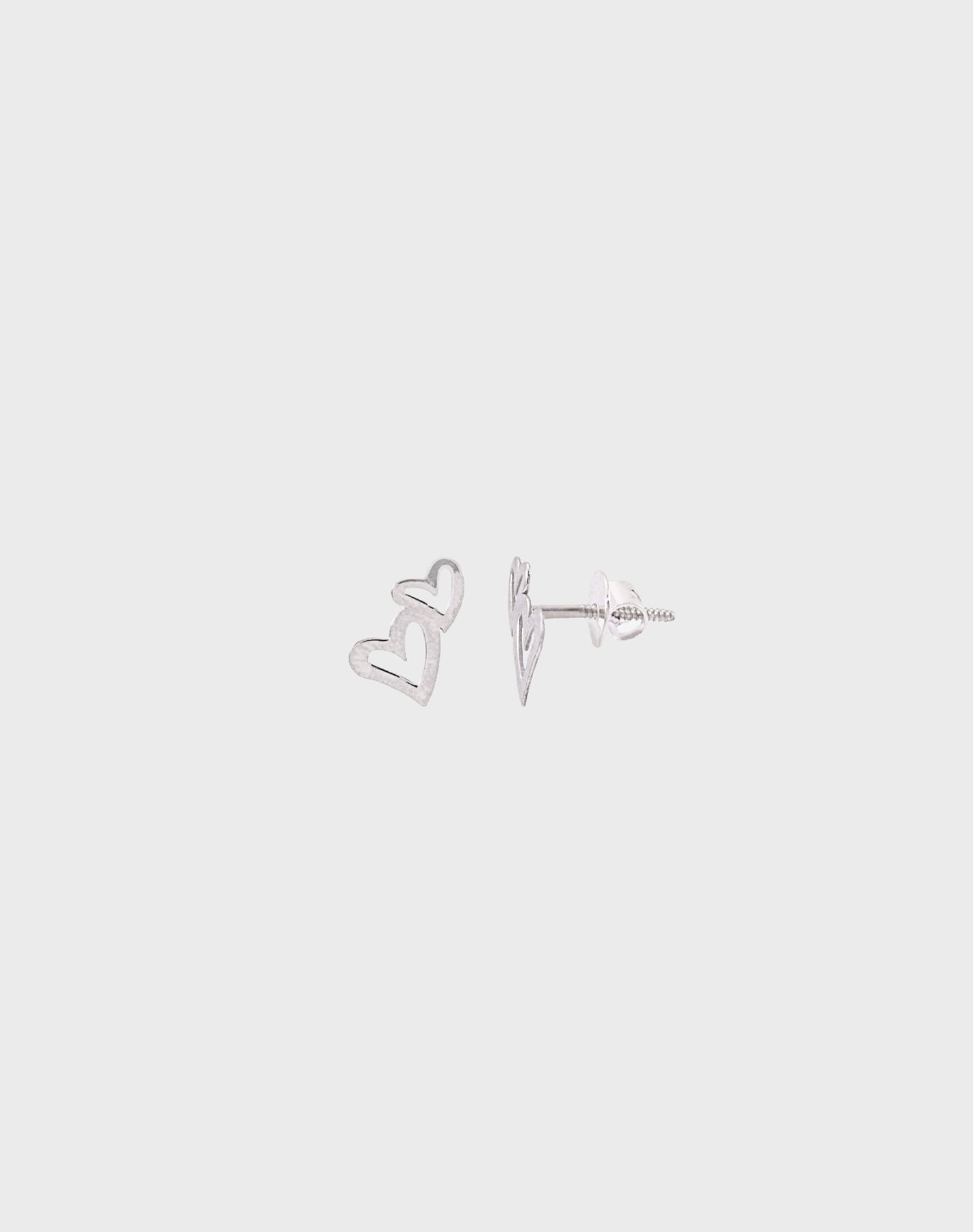 Silver Heart Is Yours Stud Earrings