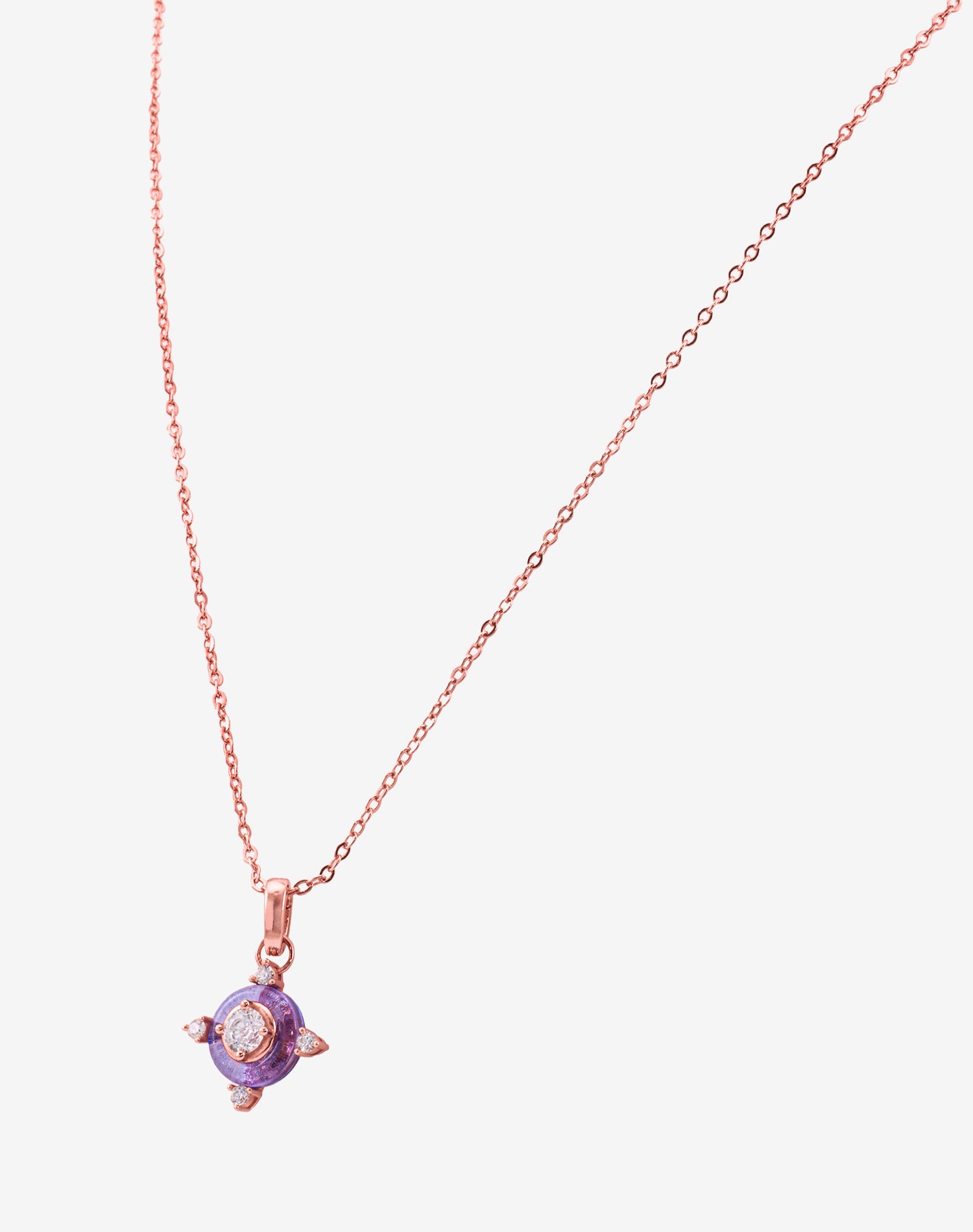 Rose Violet Lumina Pendant Chain