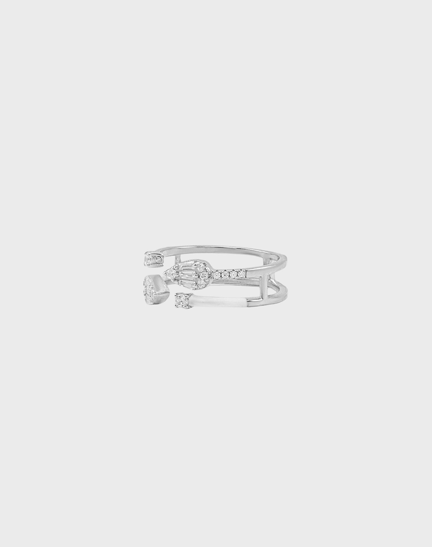 Silver Wink Wink Enamel Ring