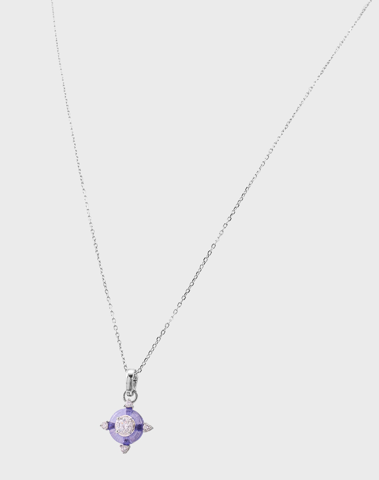 Silver Violet Lumina Pendant Chain