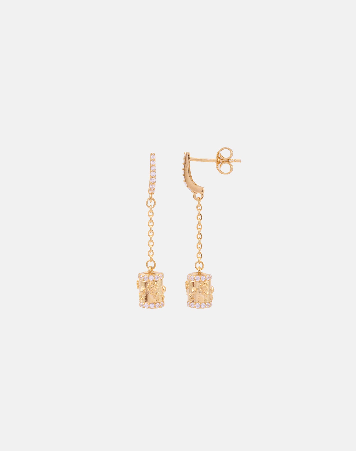 Gold Sculpted Light Earrings