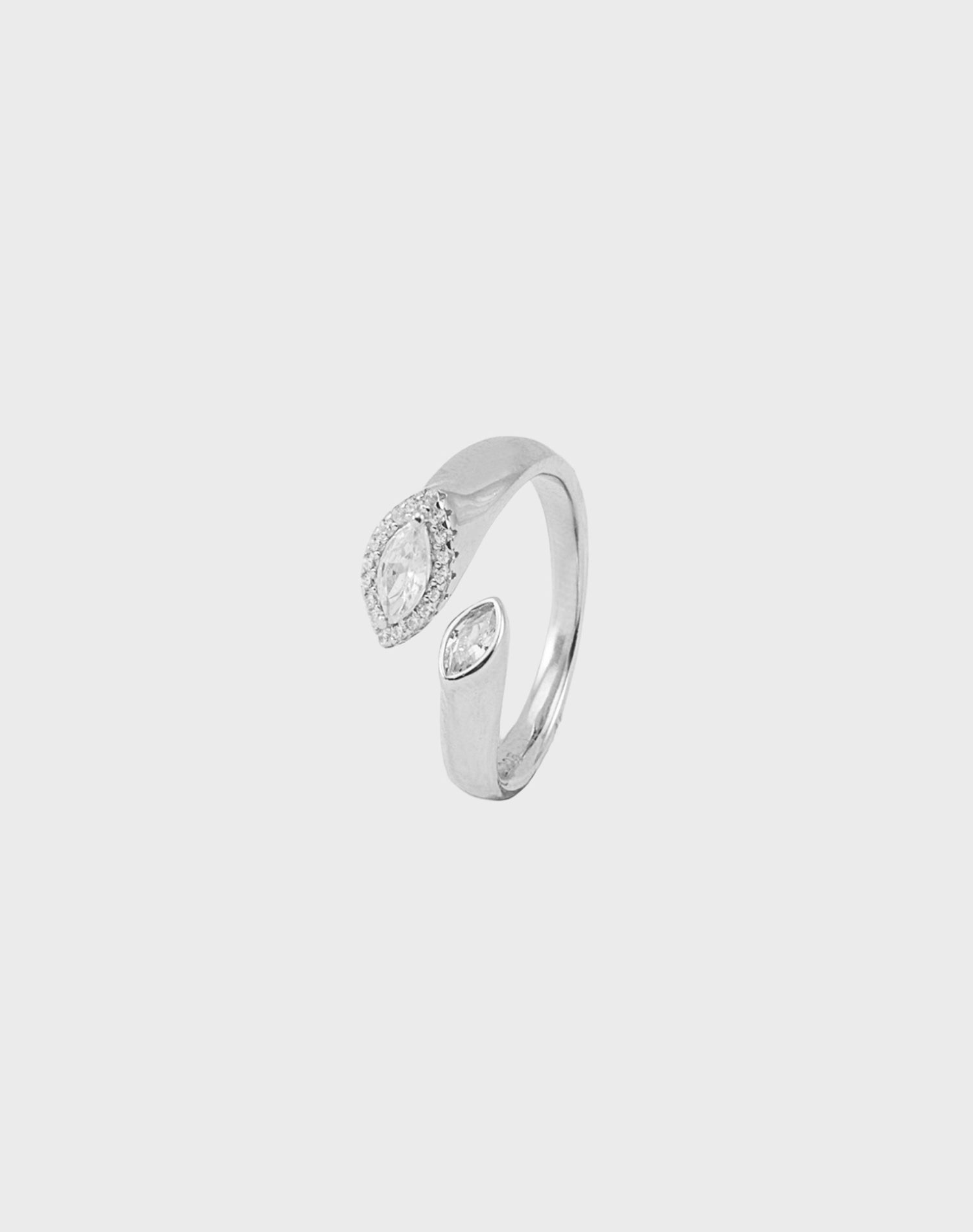 Silver Sleek Marquise Ring