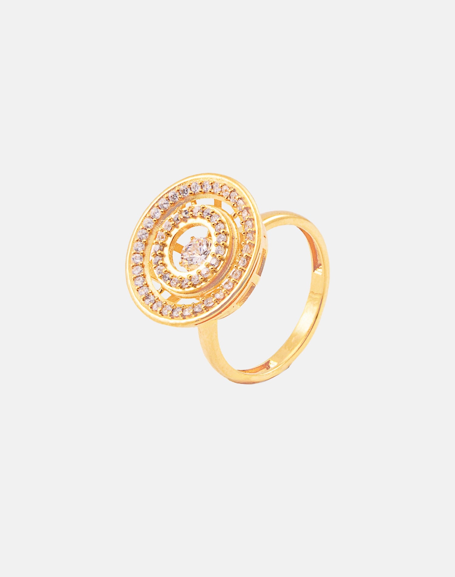 Gold Circular Dancing Diamond Ring