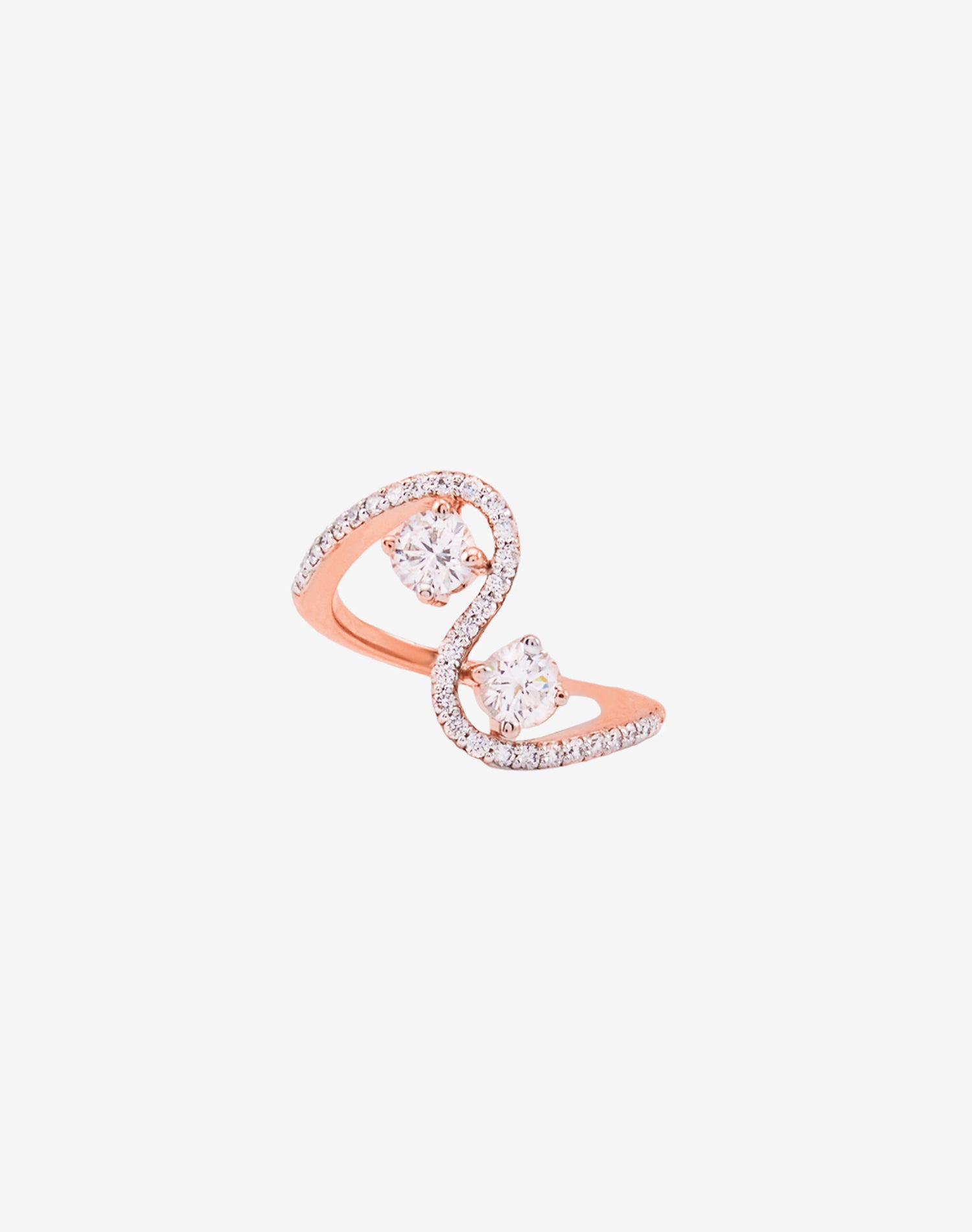 Rose You and I Solitaire Lab Grown Diamond Ring