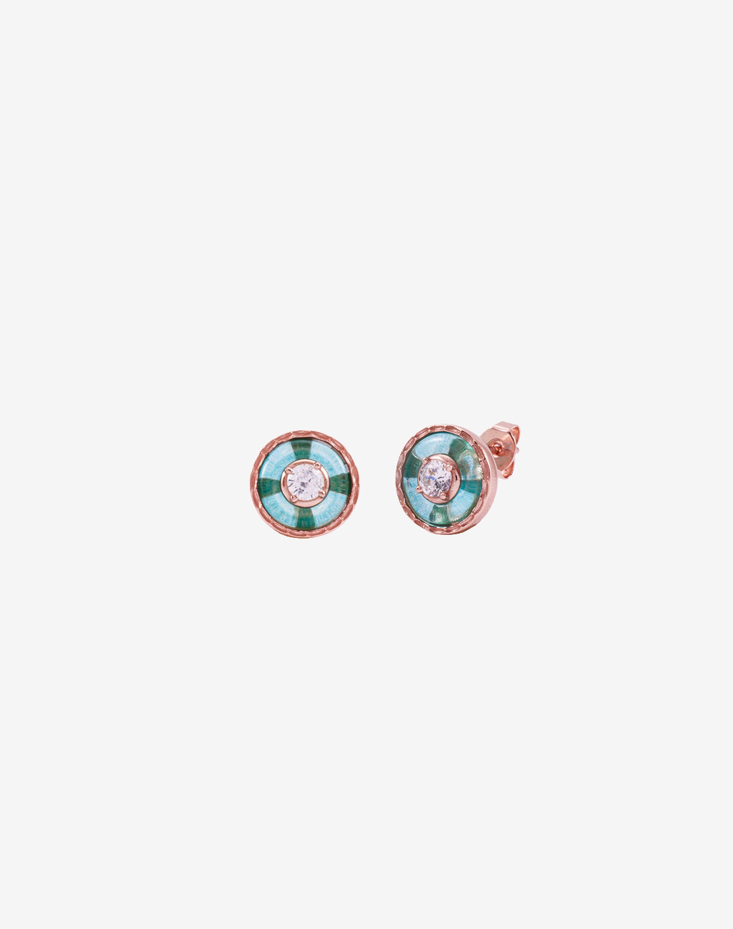 Rose Orbis Verde Earrings