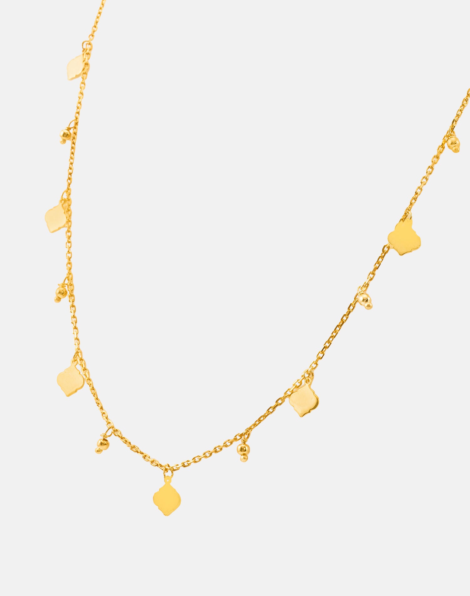 Gold Aura Charm Pendant Chain