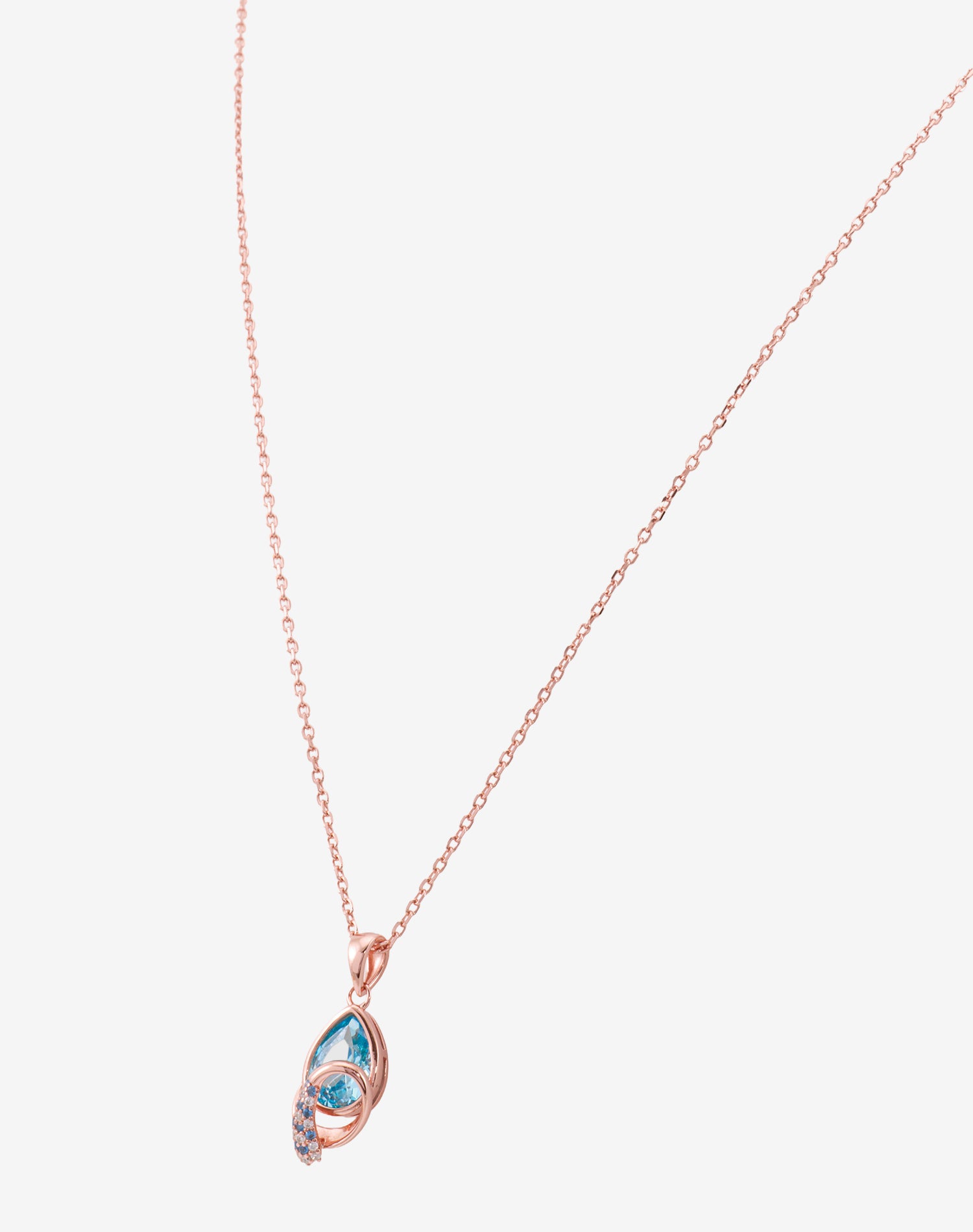 Rose Aqua Veil Pendant Chain